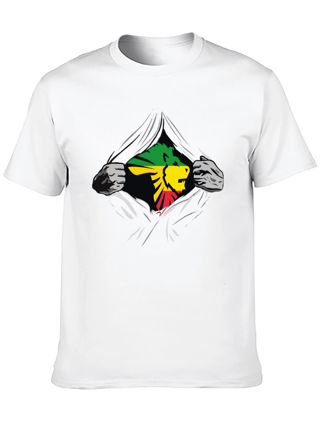 Rasta Lion Graphic Black T-Shirt