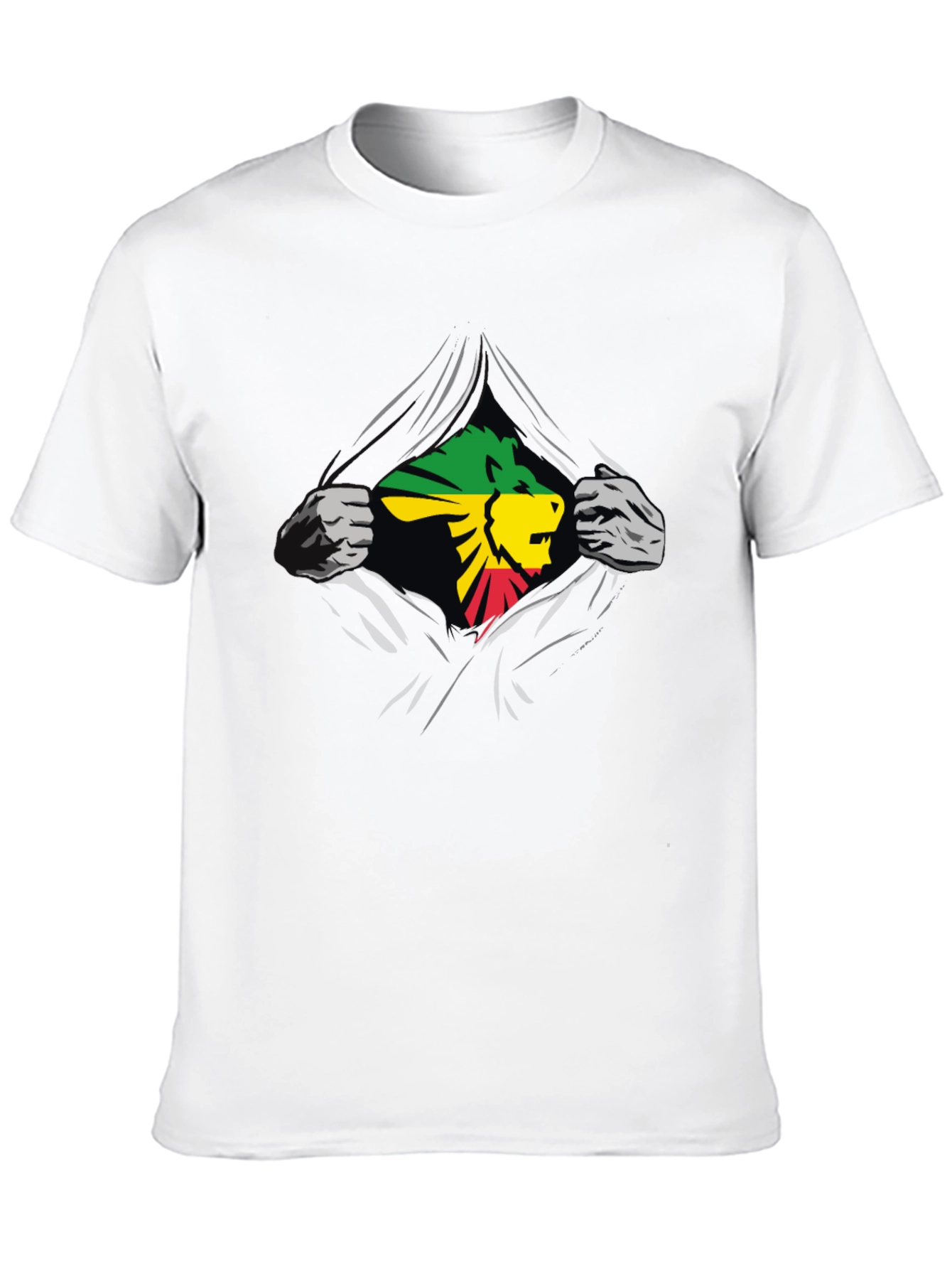 Rasta Lion Graphic Black T-Shirt