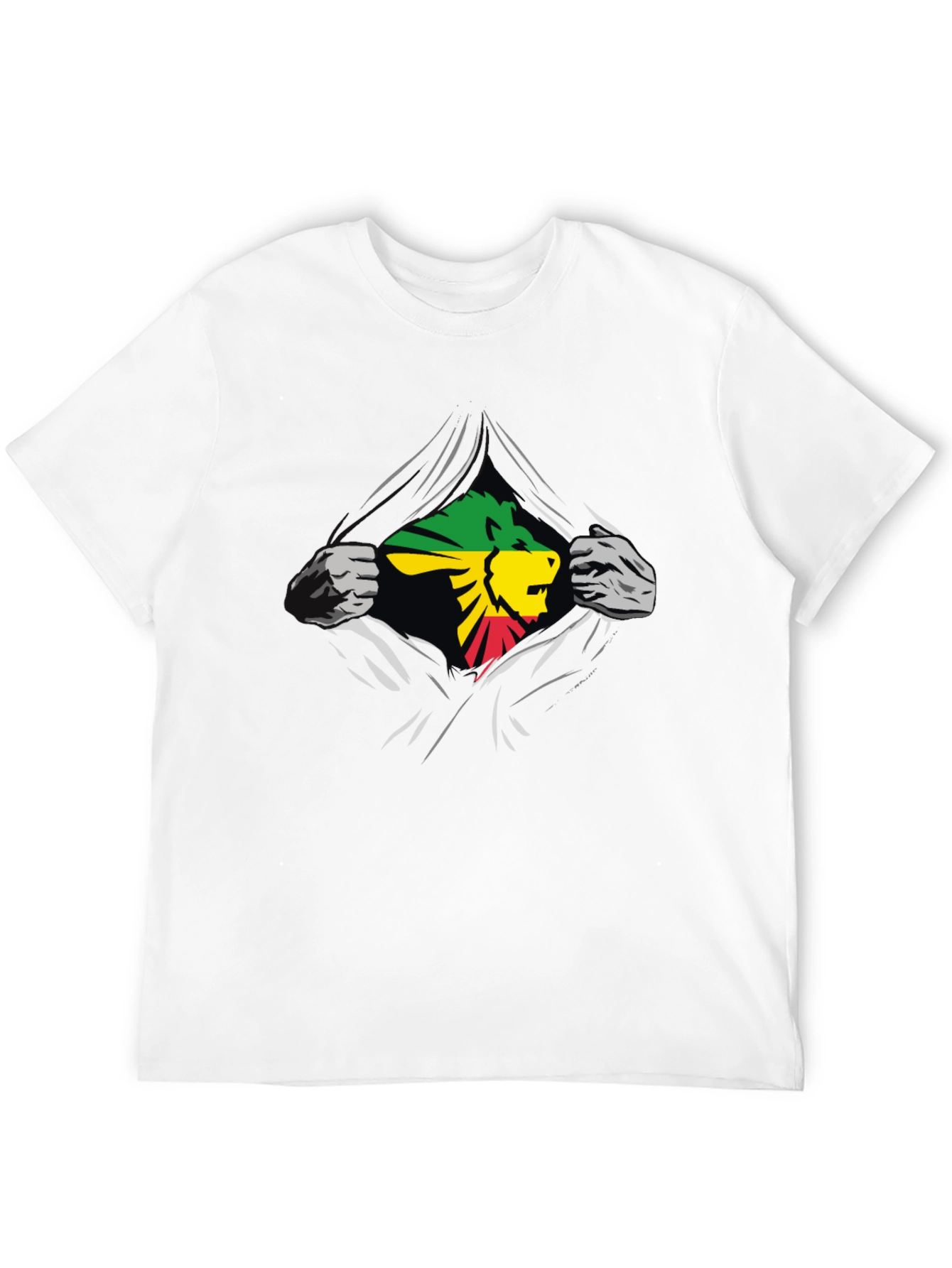 Rasta Lion Graphic Black T-Shirt