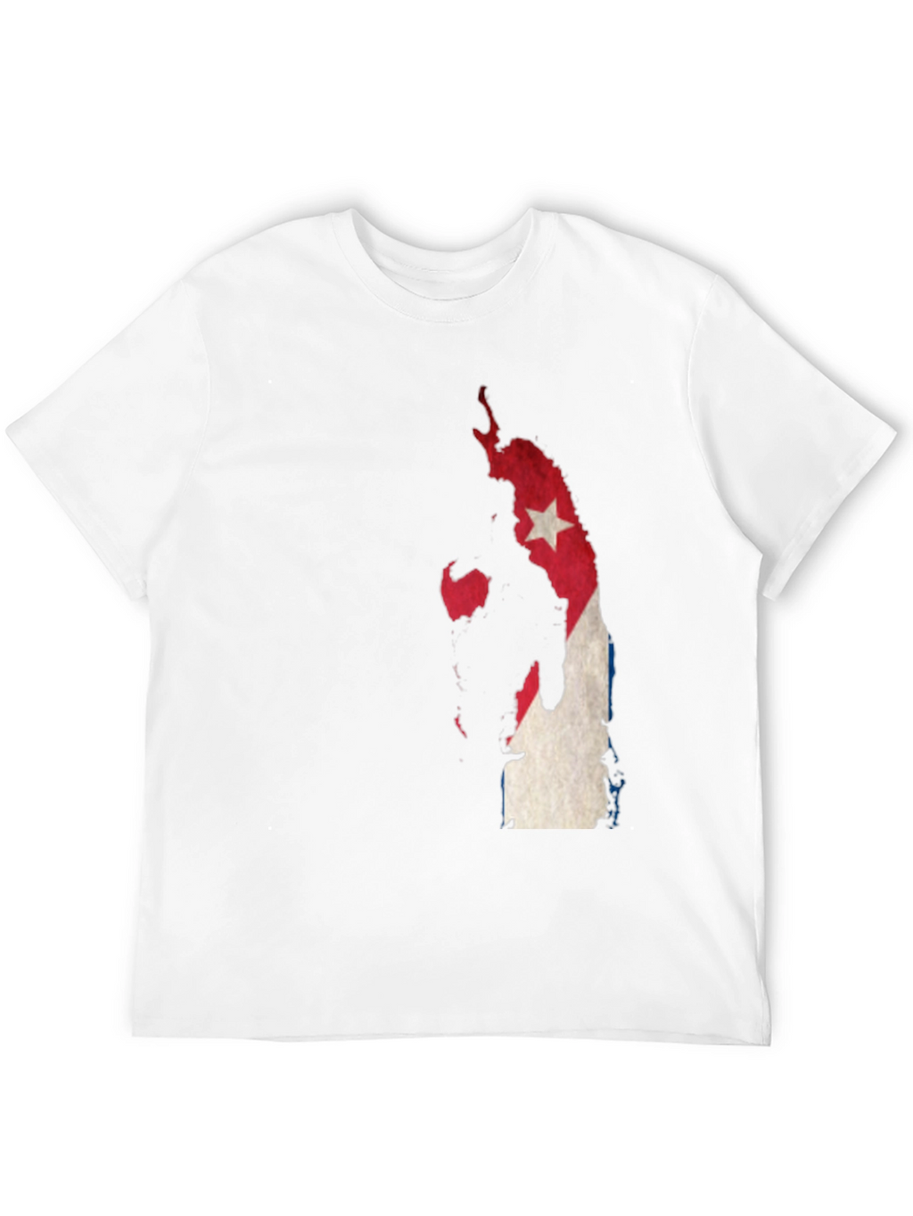 Cuba Map Flag Graphic T-Shirt - Mens Black Tee