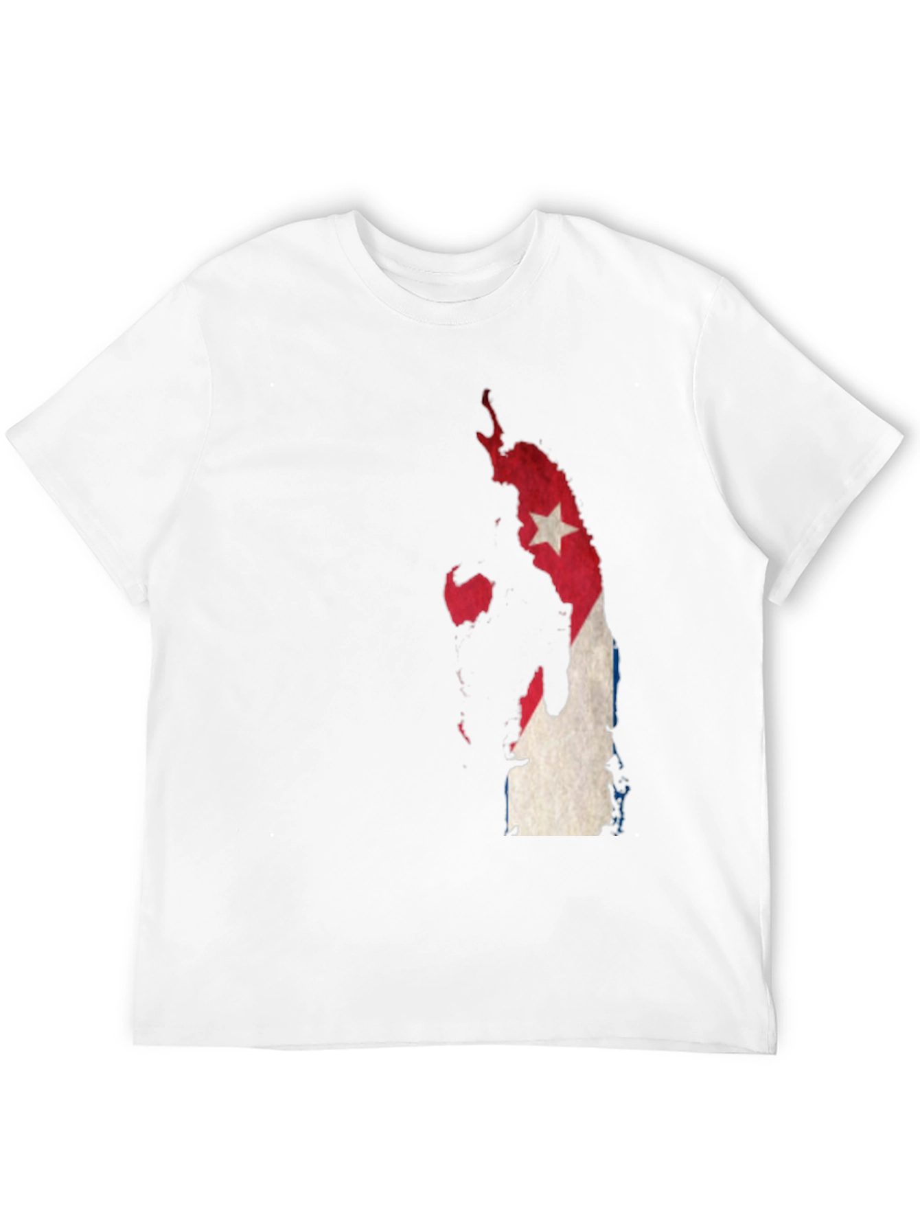 Cuba Map Flag Graphic T-Shirt - Mens Black Tee