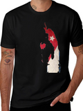 Cuba Map Flag Graphic T-Shirt - Mens Black Tee