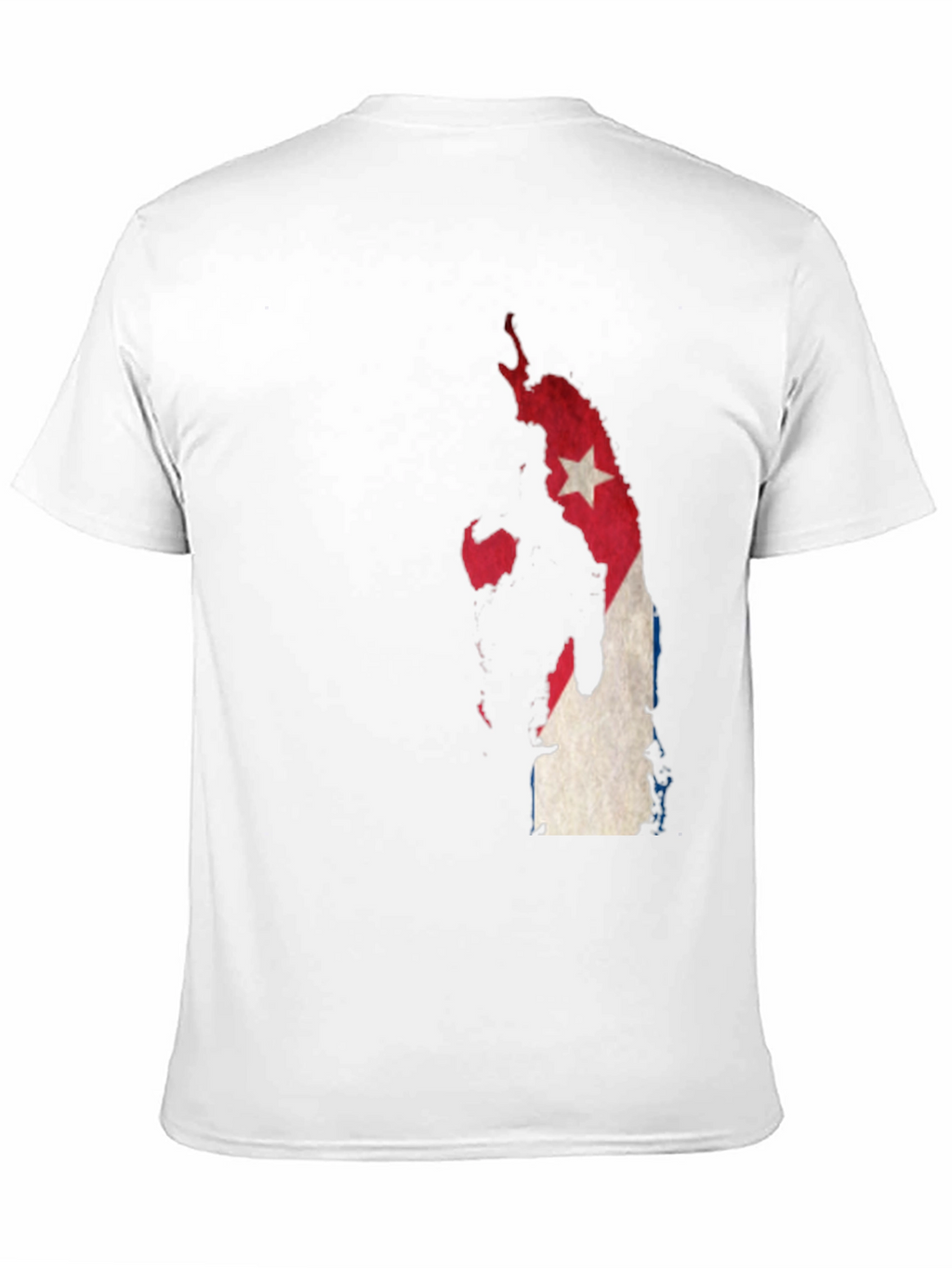 Cuba Map Flag Graphic T-Shirt - Mens Black Tee