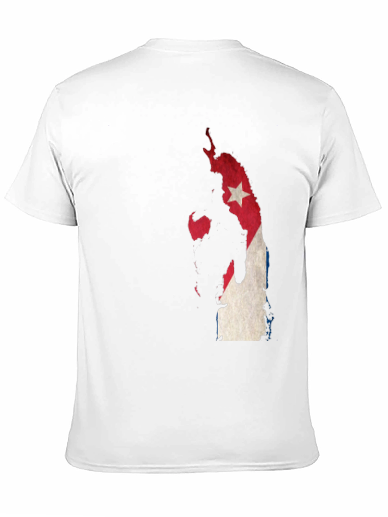Cuba Map Flag Graphic T-Shirt - Mens Black Tee