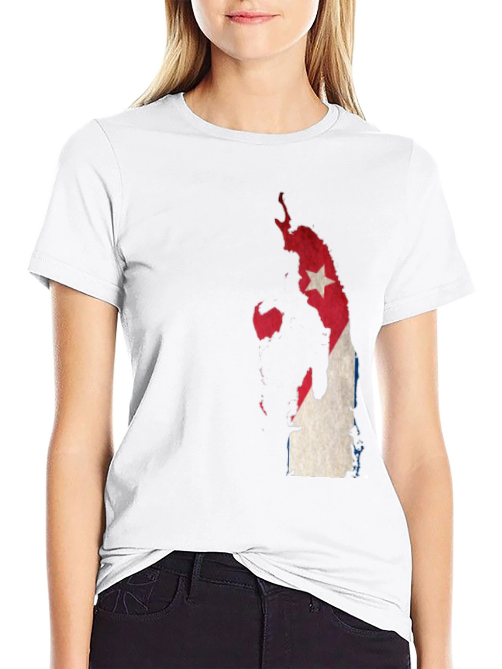 Cuba Map Flag Graphic T-Shirt - Mens Black Tee