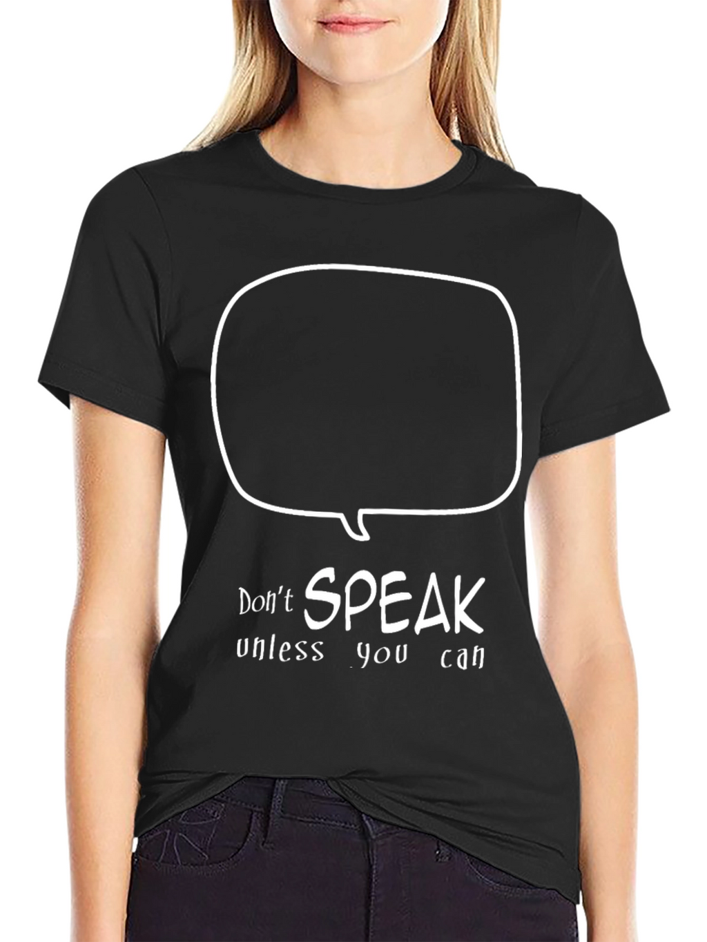 Speak Up T-Shirt - Cotton Black Tee