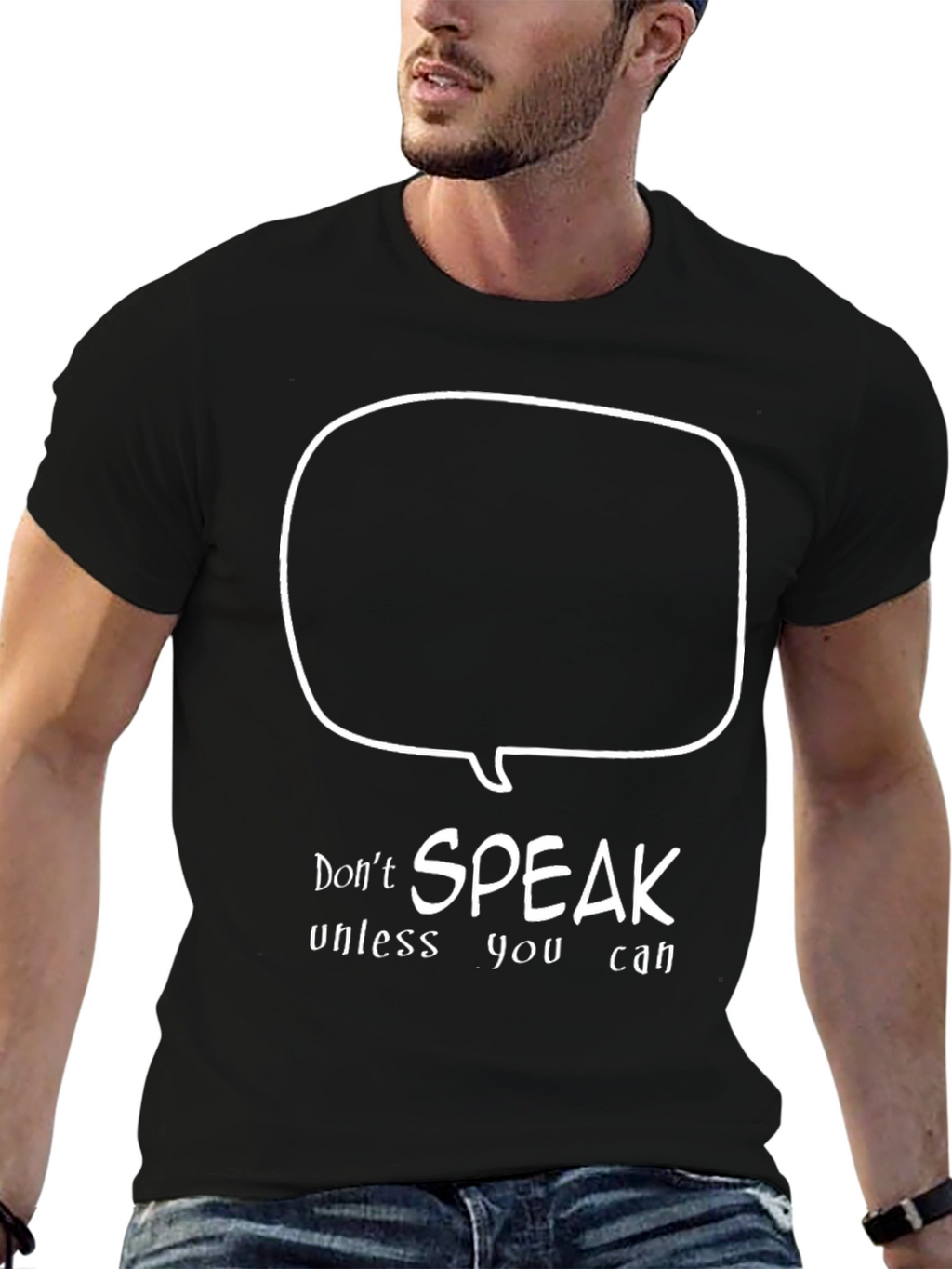 Speak Up T-Shirt - Cotton Black Tee