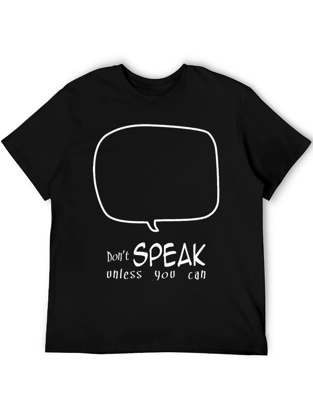 Speak Up T-Shirt - Cotton Black Tee