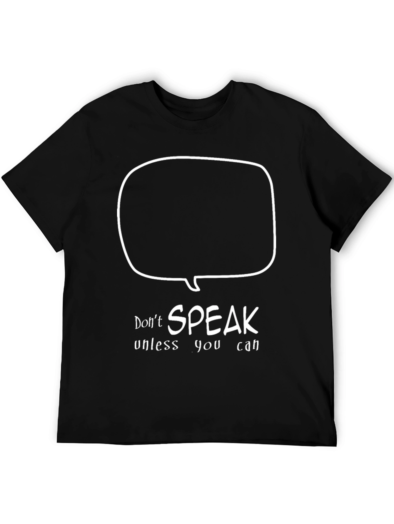 Speak Up T-Shirt - Cotton Black Tee