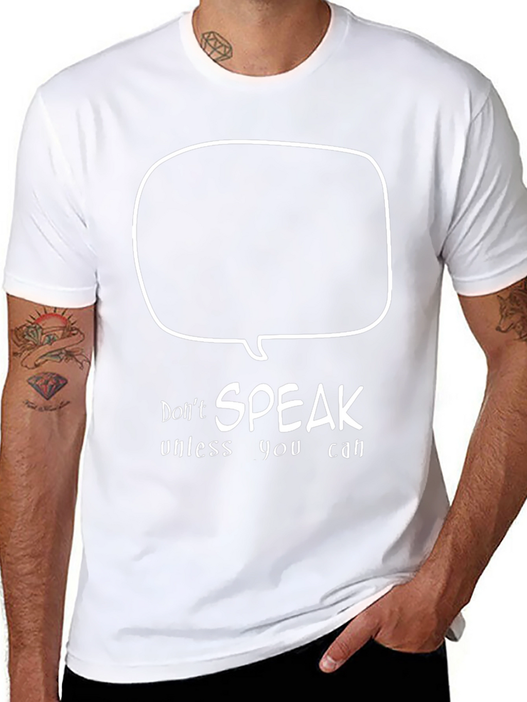 Speak Up T-Shirt - Cotton Black Tee