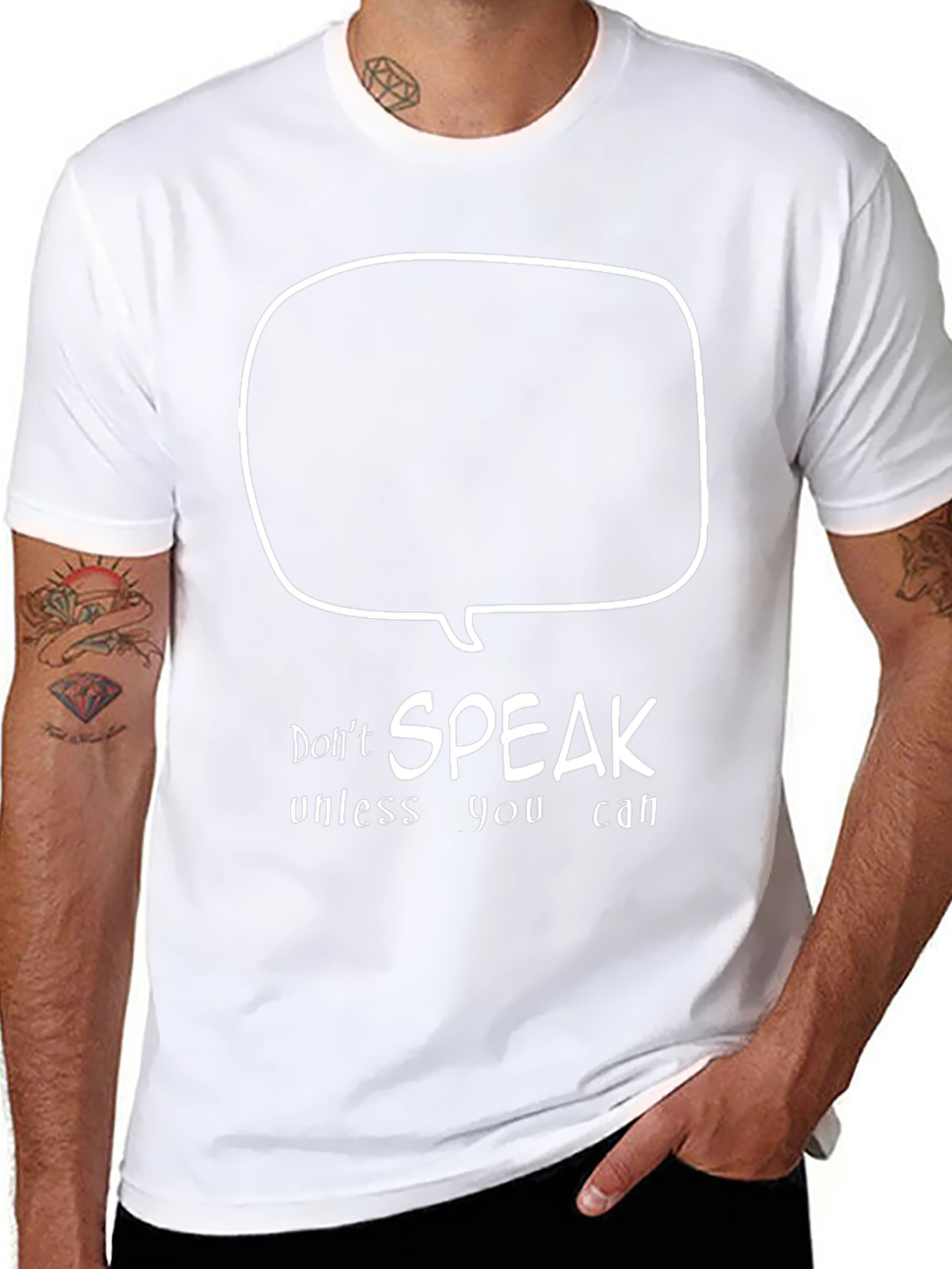 Speak Up T-Shirt - Cotton Black Tee