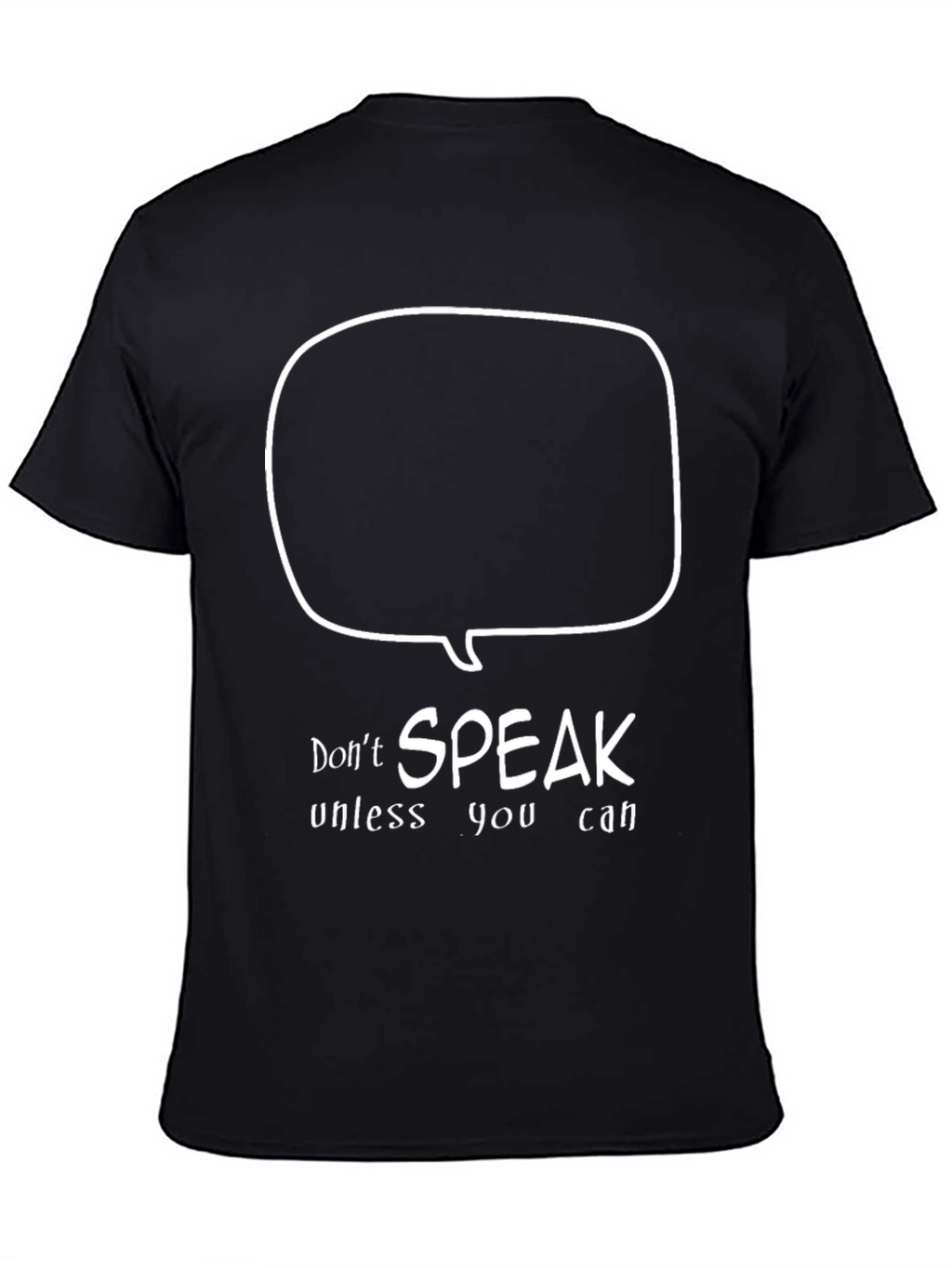 Speak Up T-Shirt - Cotton Black Tee