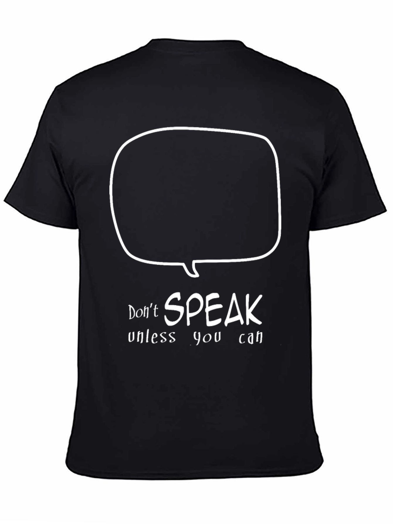 Speak Up T-Shirt - Cotton Black Tee