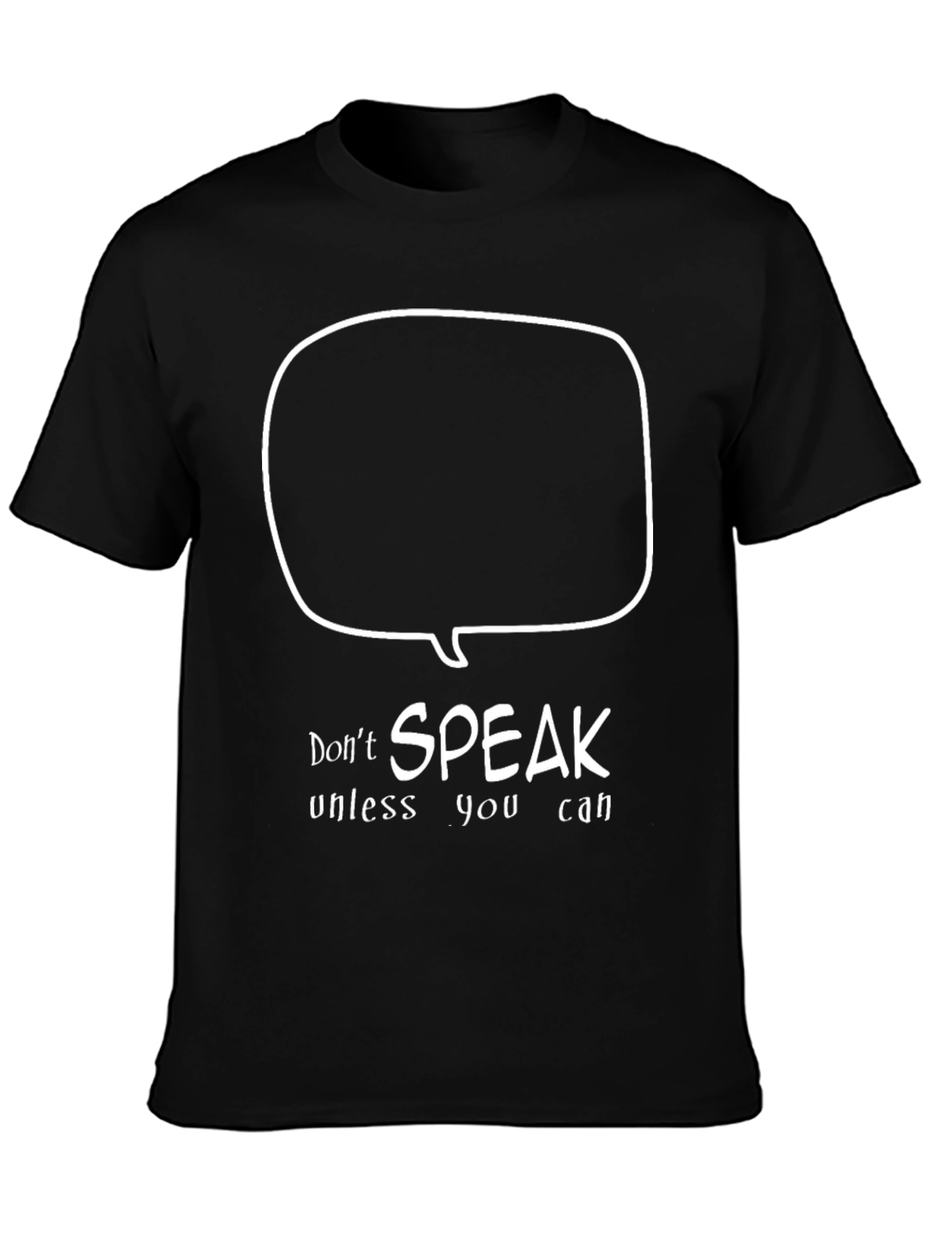 Speak Up T-Shirt - Cotton Black Tee