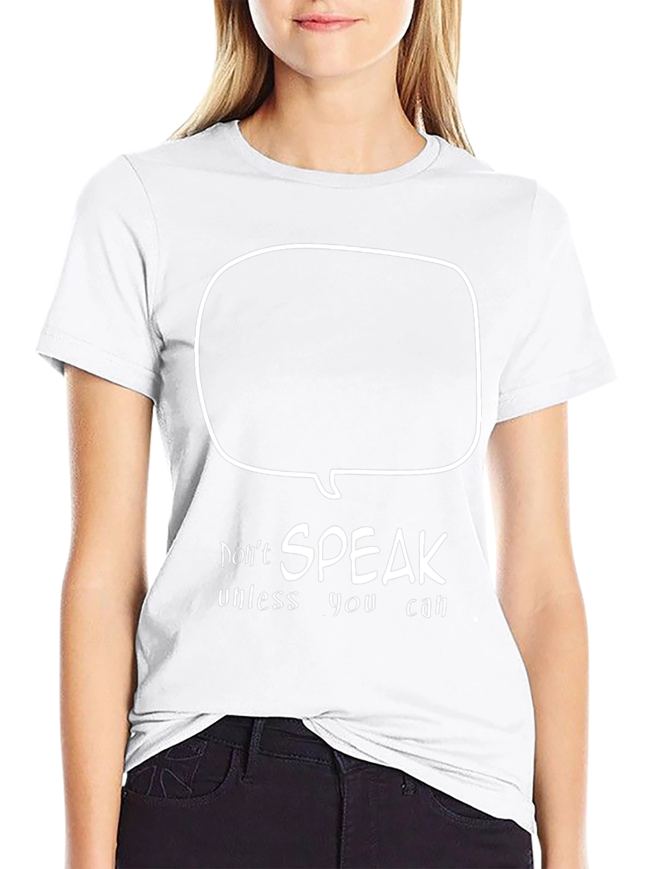 Speak Up T-Shirt - Cotton Black Tee