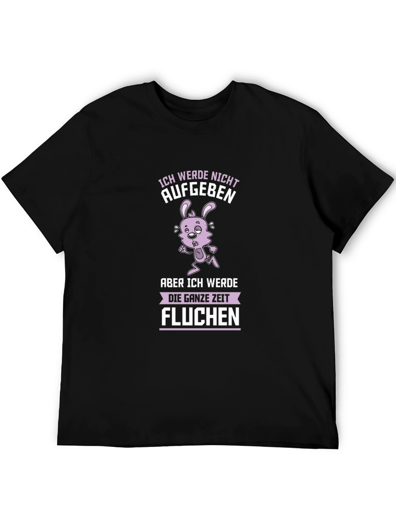 Funny Rabbit Run T-Shirt - Will Not Give Up Graphic Tee