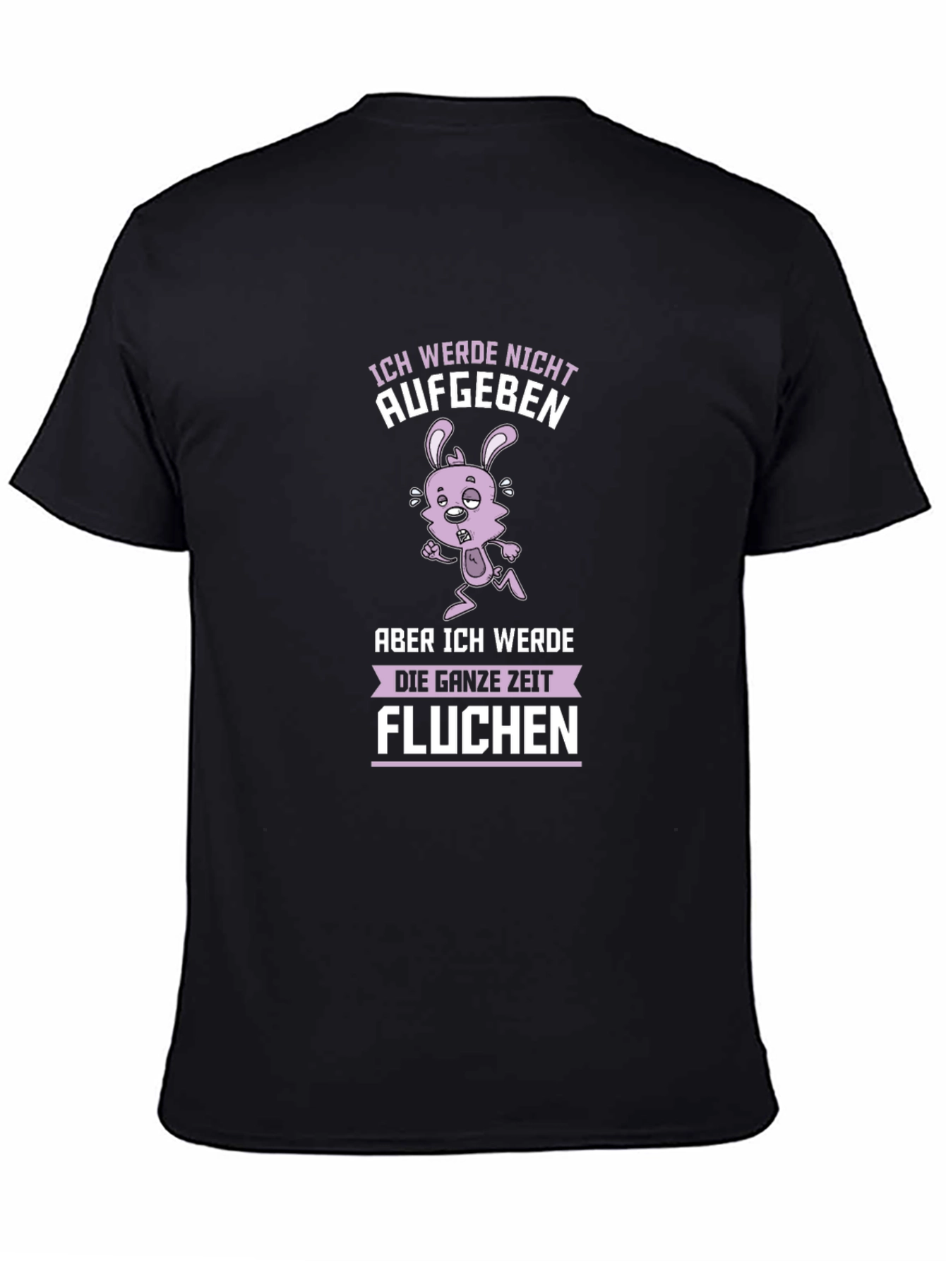 Funny Rabbit Run T-Shirt - Will Not Give Up Graphic Tee