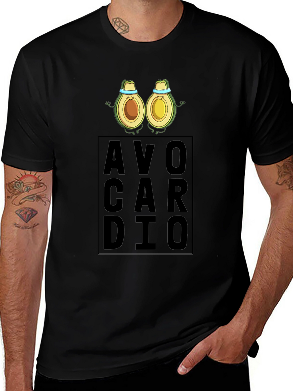 AvoCardio Mens Black T-Shirt