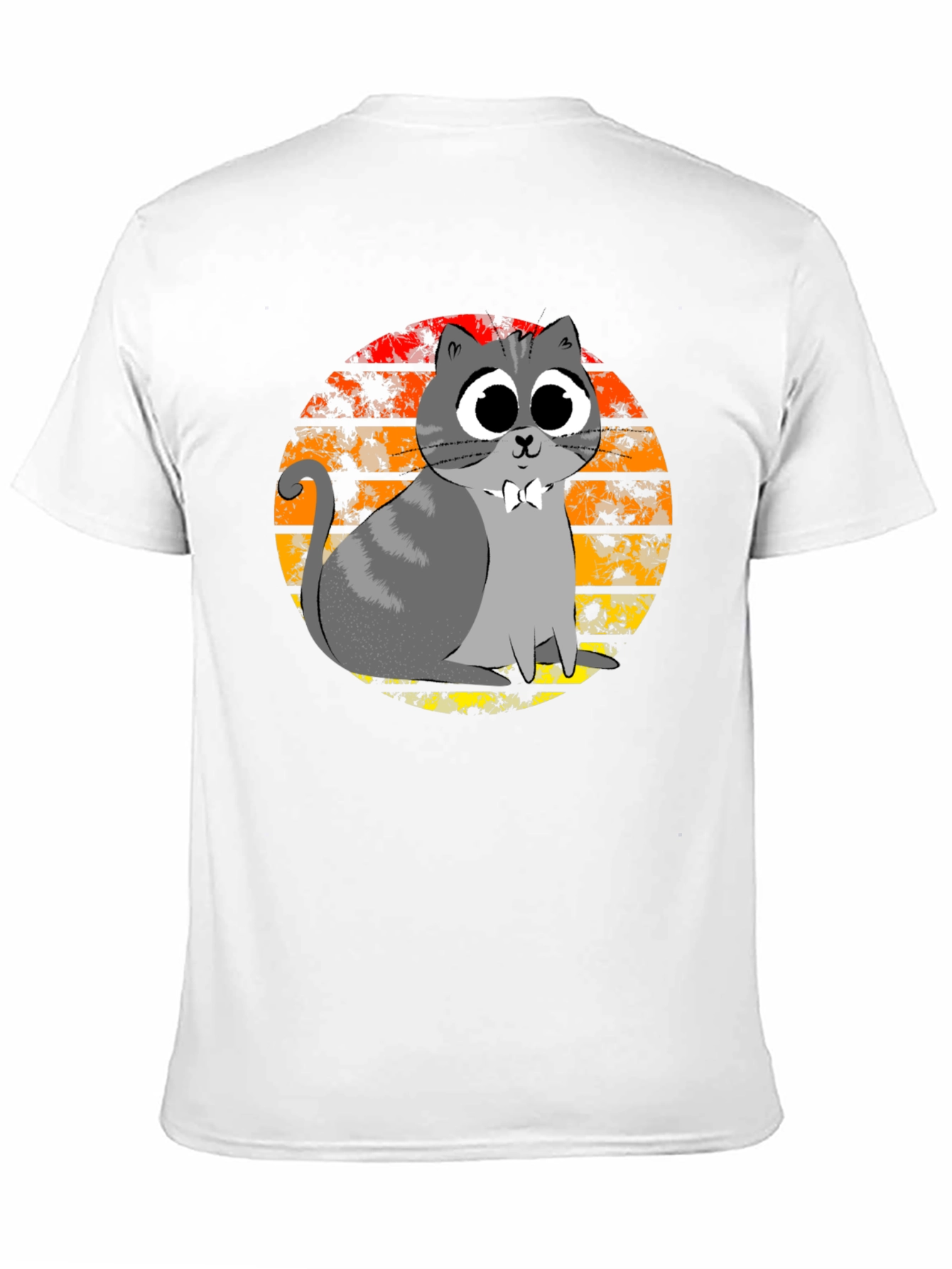 Cute Cat Sunset Graphic T-Shirt - Unique Design!