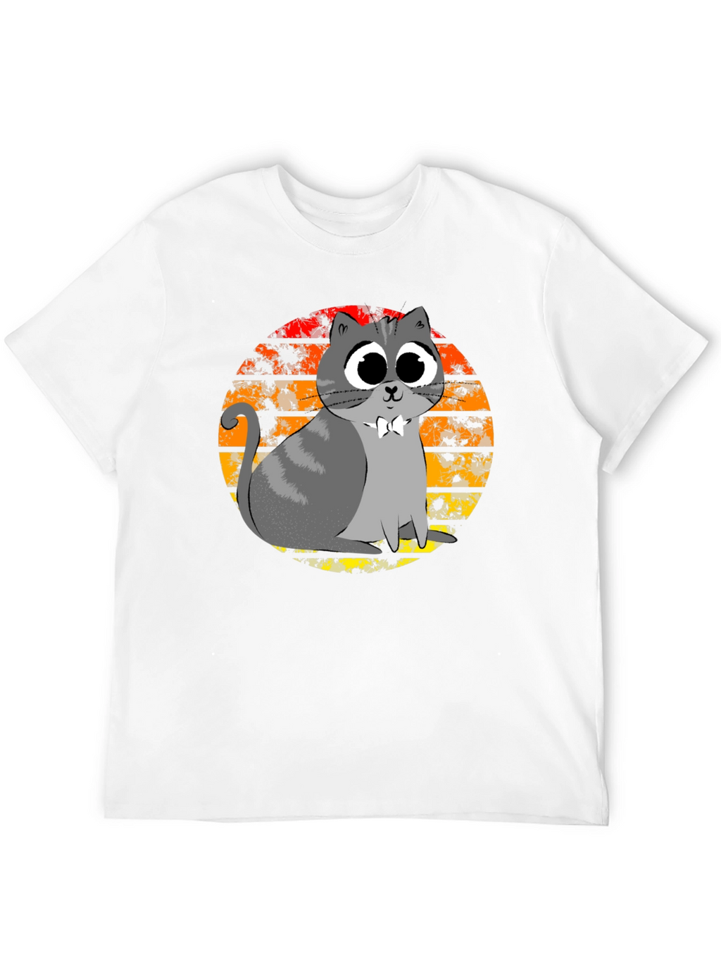 Cute Cat Sunset Graphic T-Shirt - Unique Design!