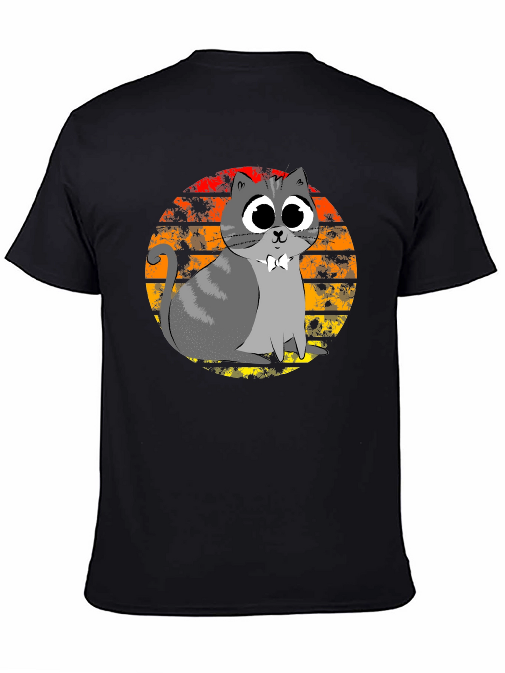 Cute Cat Sunset Graphic T-Shirt - Unique Design!