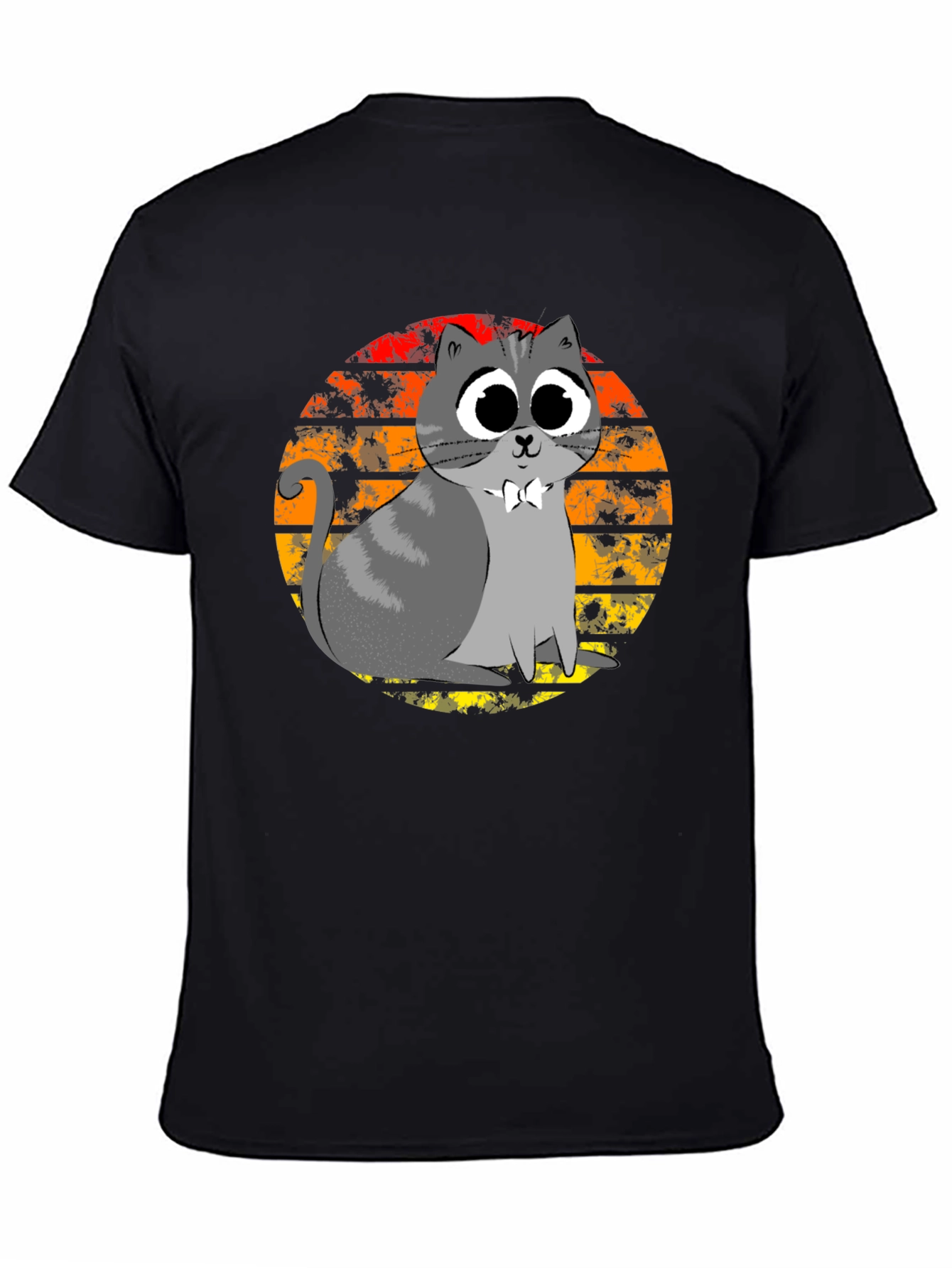 Cute Cat Sunset Graphic T-Shirt - Unique Design!