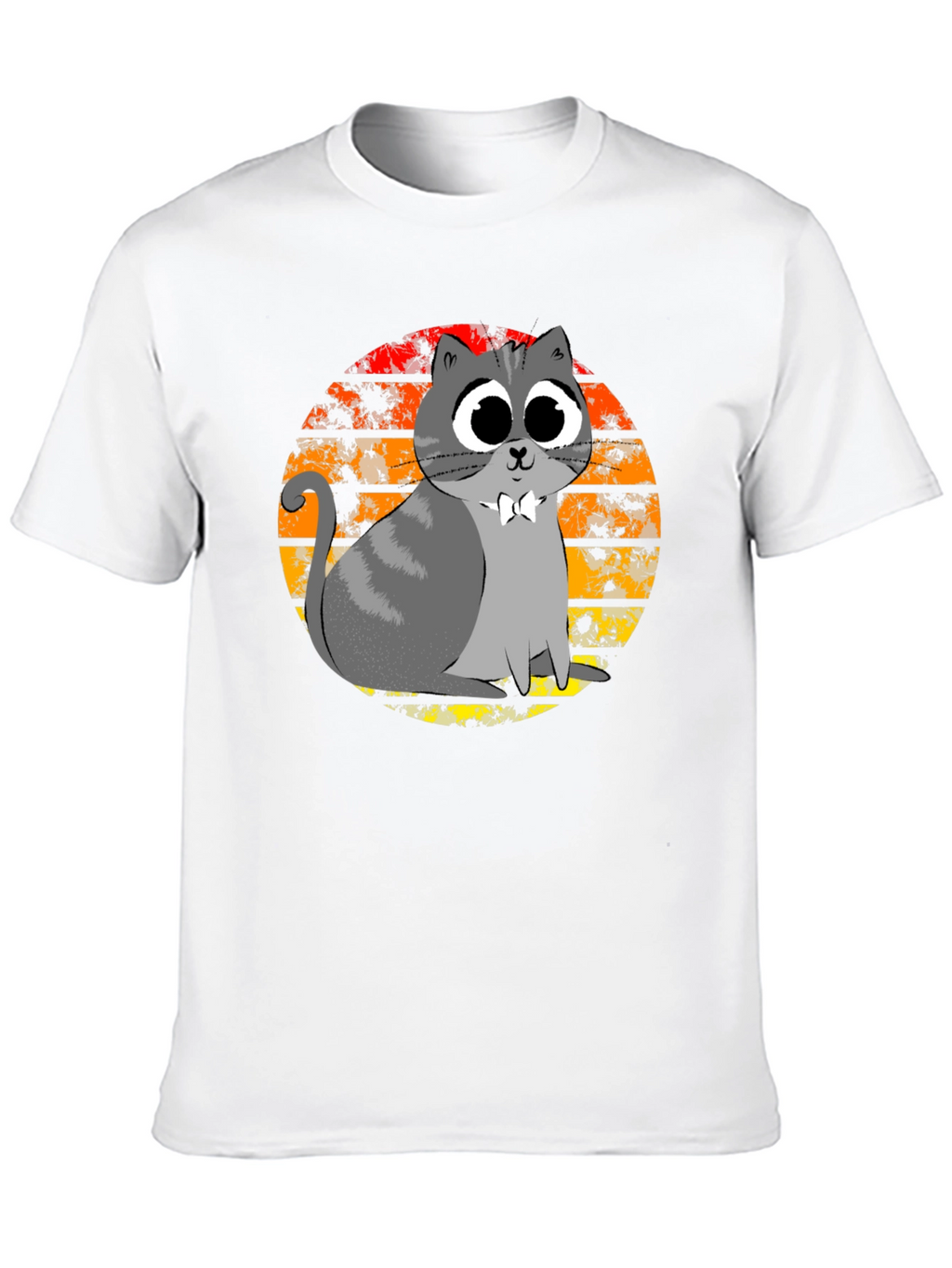 Cute Cat Sunset Graphic T-Shirt - Unique Design!