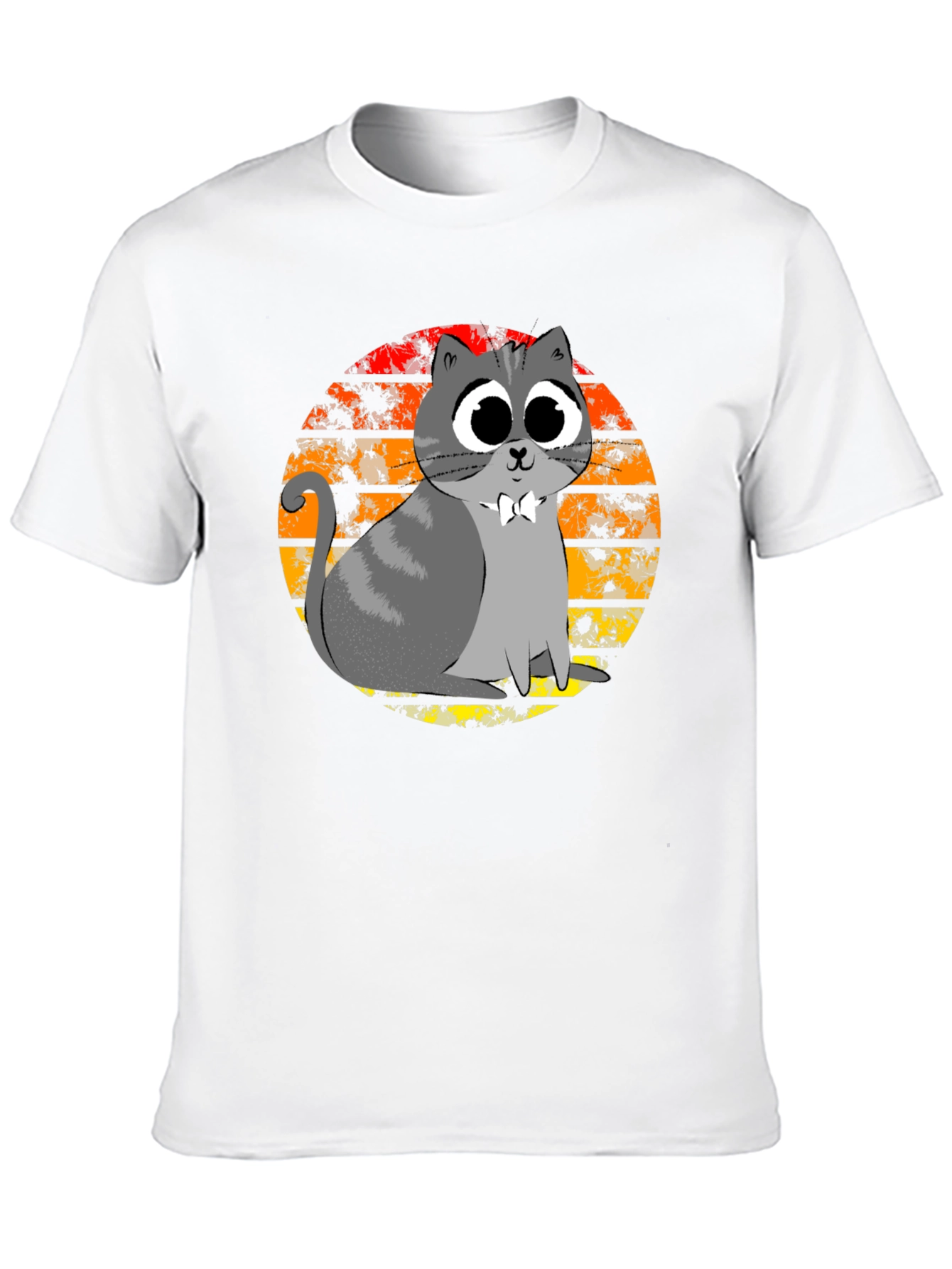 Cute Cat Sunset Graphic T-Shirt - Unique Design!