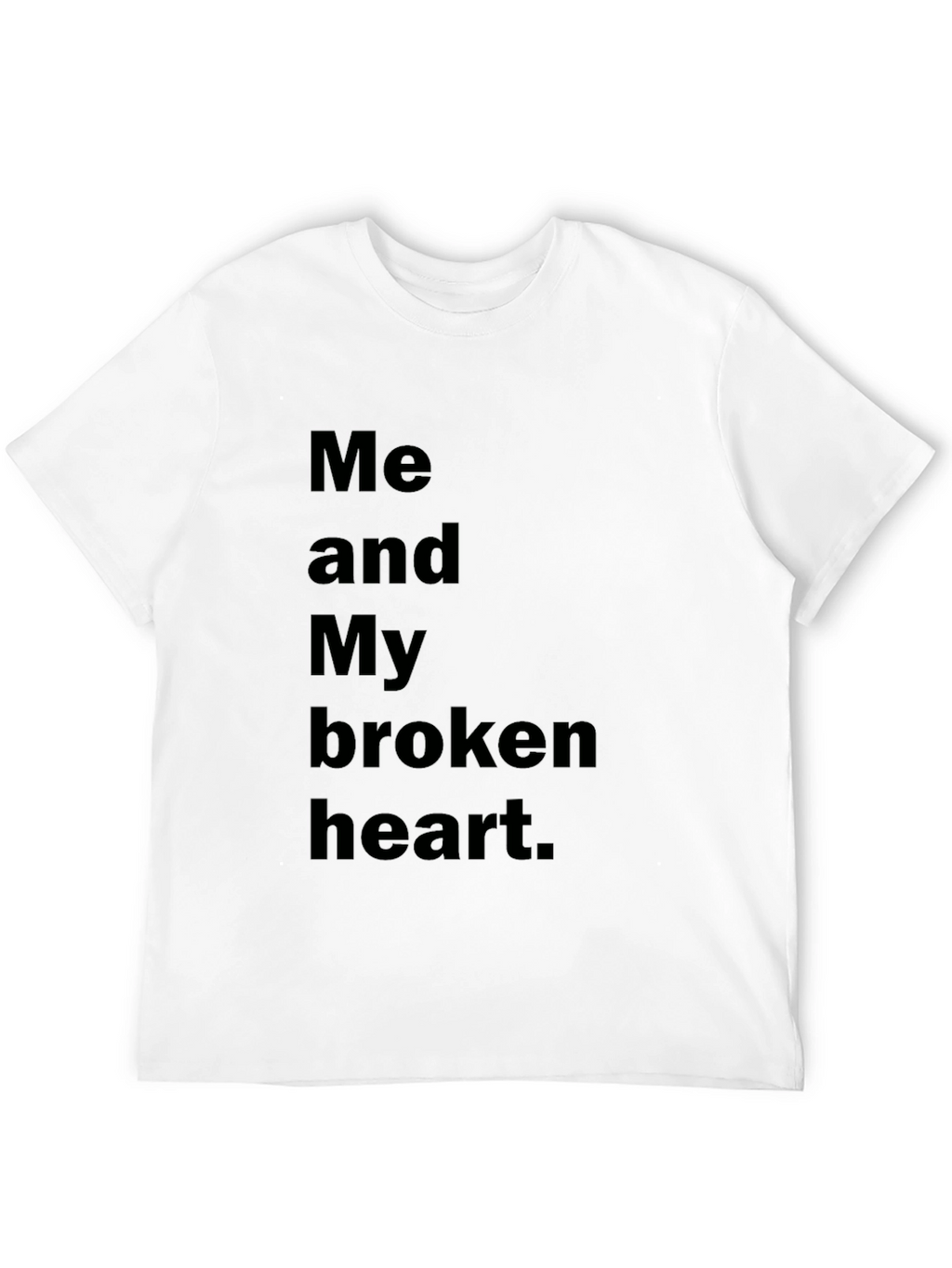 Broken Heart Graphic Black T-Shirt