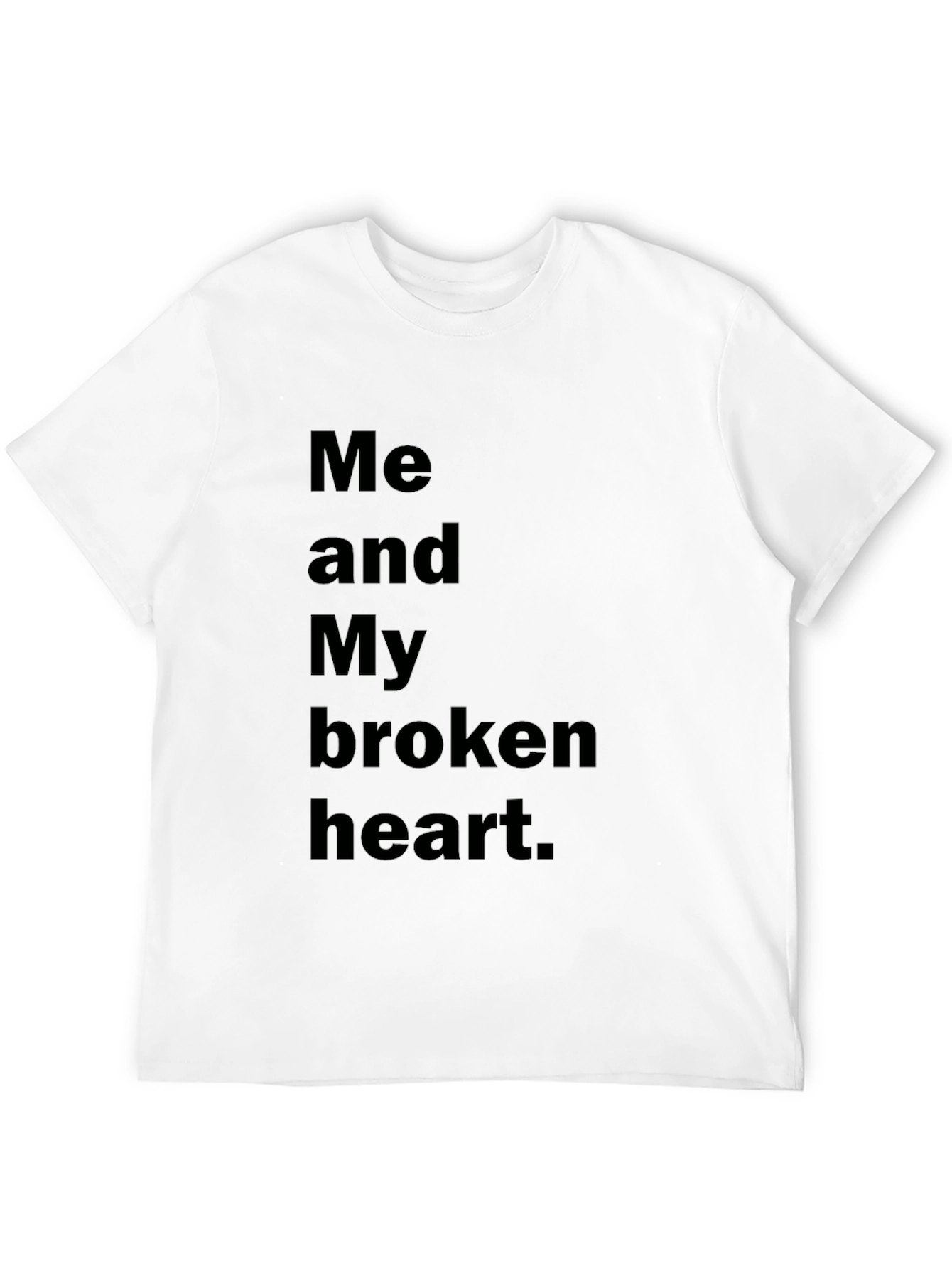 Broken Heart Graphic Black T-Shirt