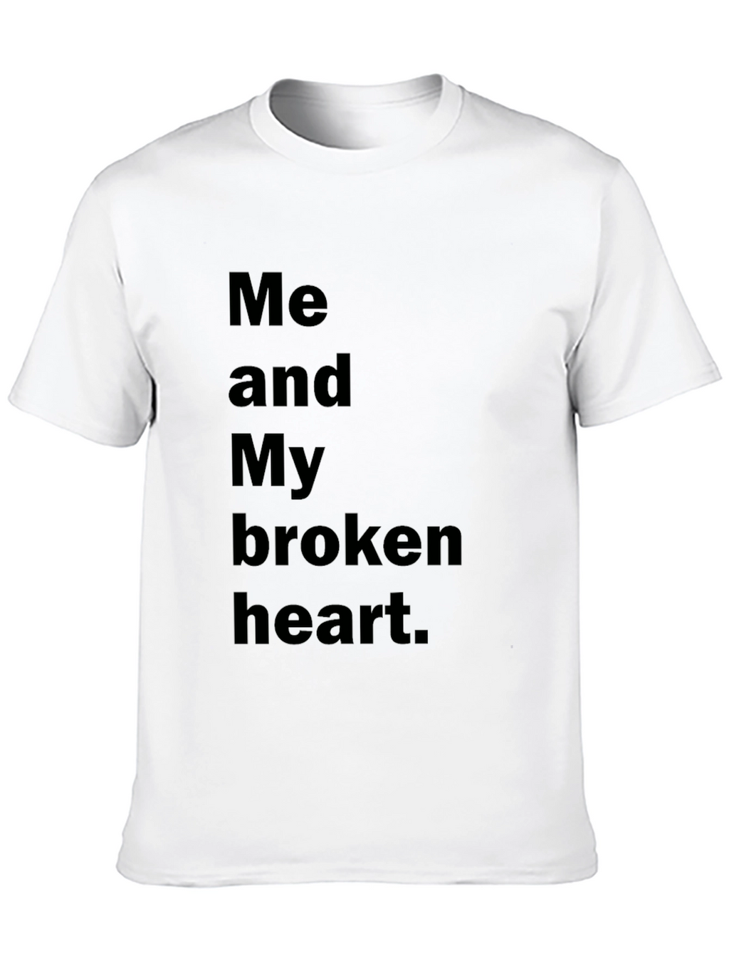 Broken Heart Graphic Black T-Shirt