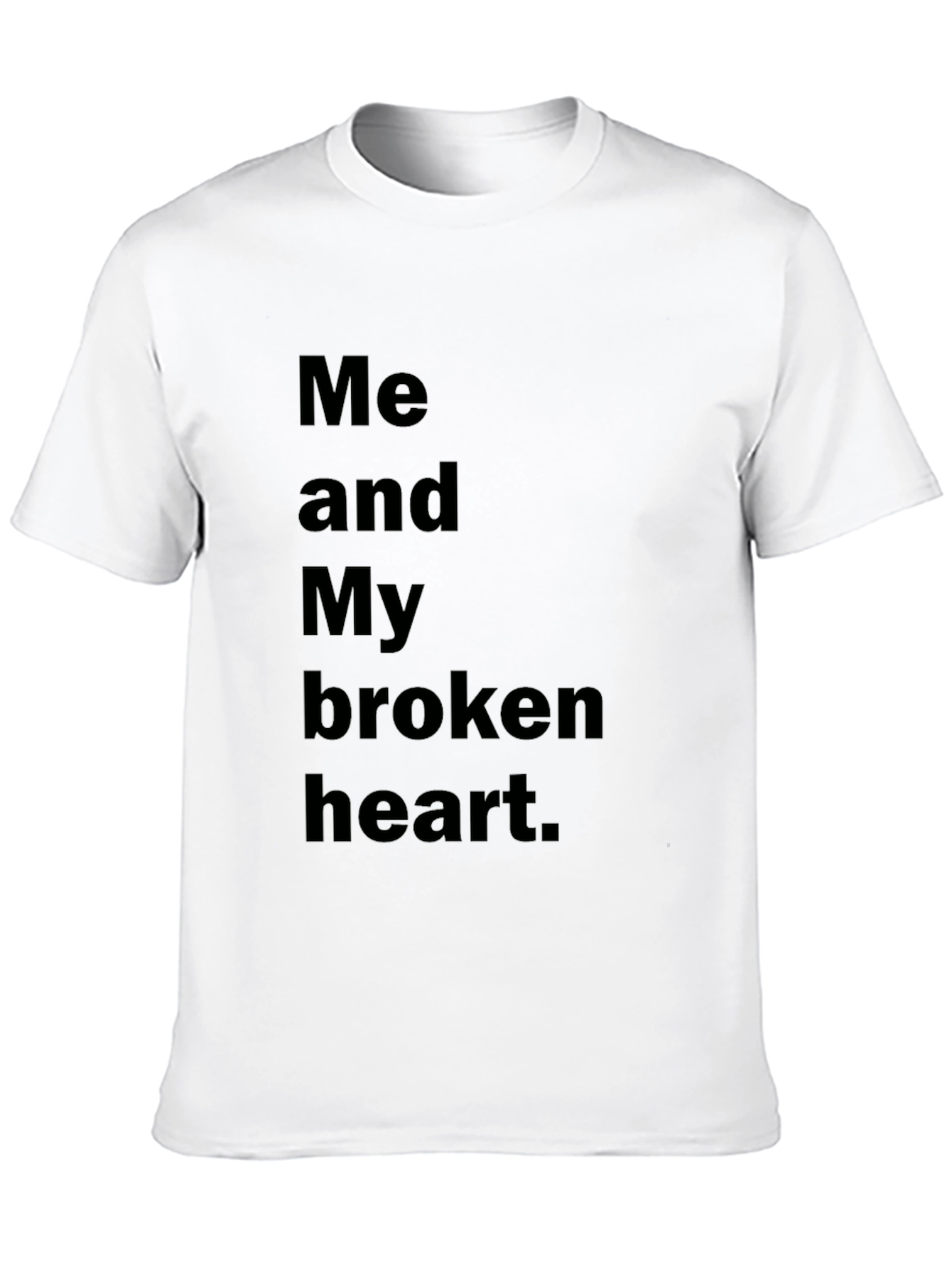 Broken Heart Graphic Black T-Shirt