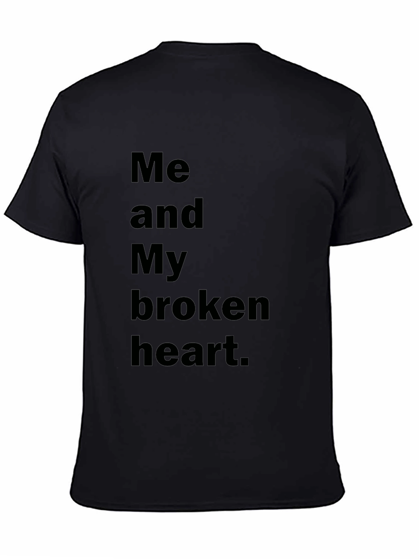 Broken Heart Graphic Black T-Shirt