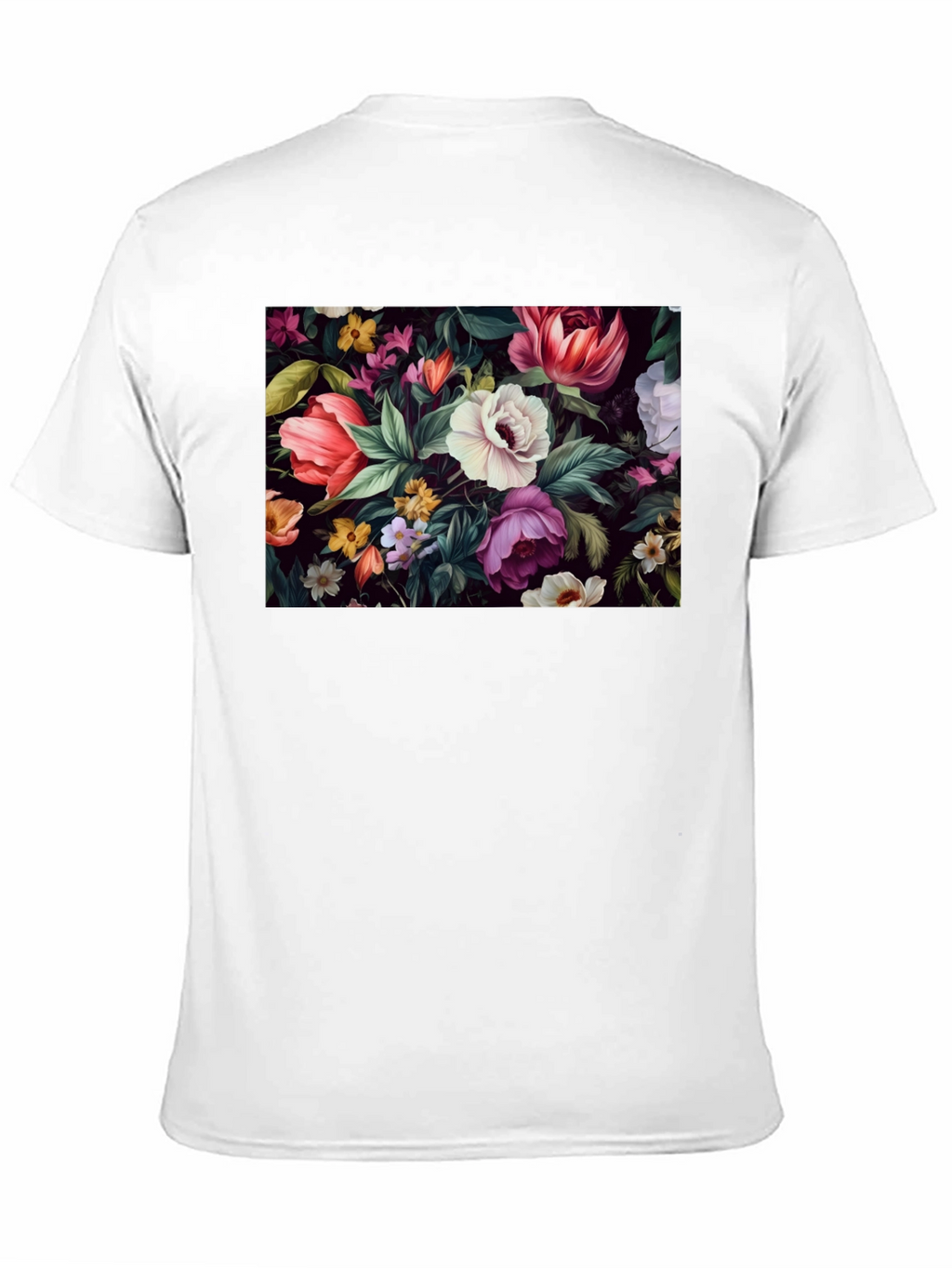 Floral Print Black T-Shirt