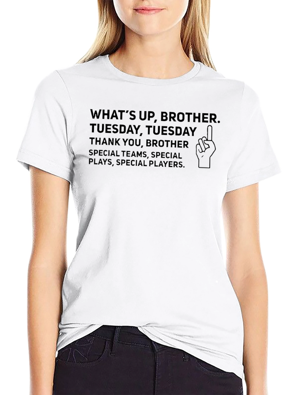 Whats Up Brother Black T-Shirt