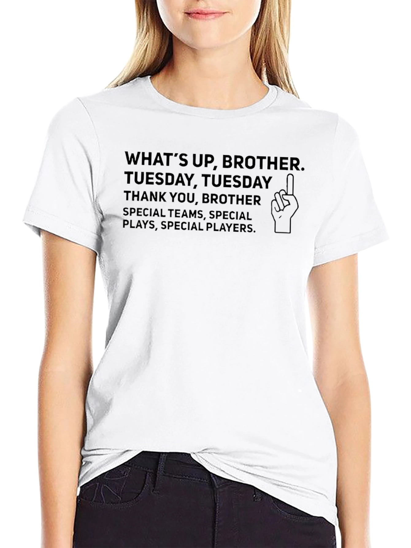 Whats Up Brother Black T-Shirt