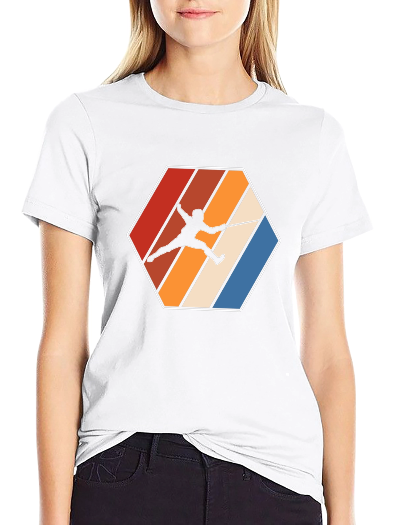 Fencing Retro Graphic T-Shirt