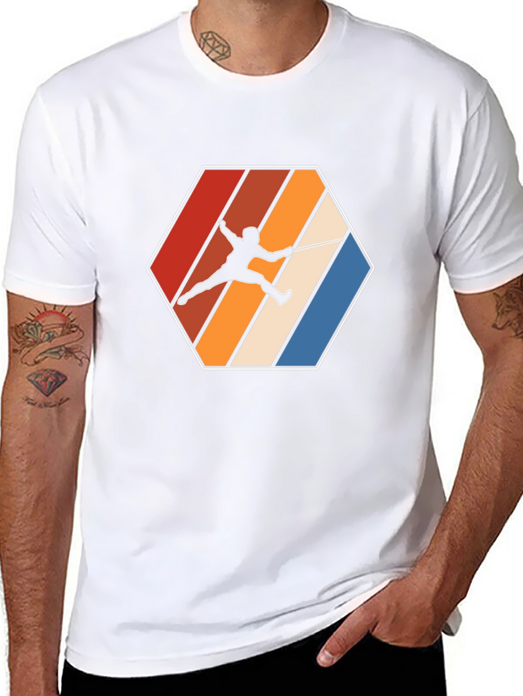 Fencing Retro Graphic T-Shirt