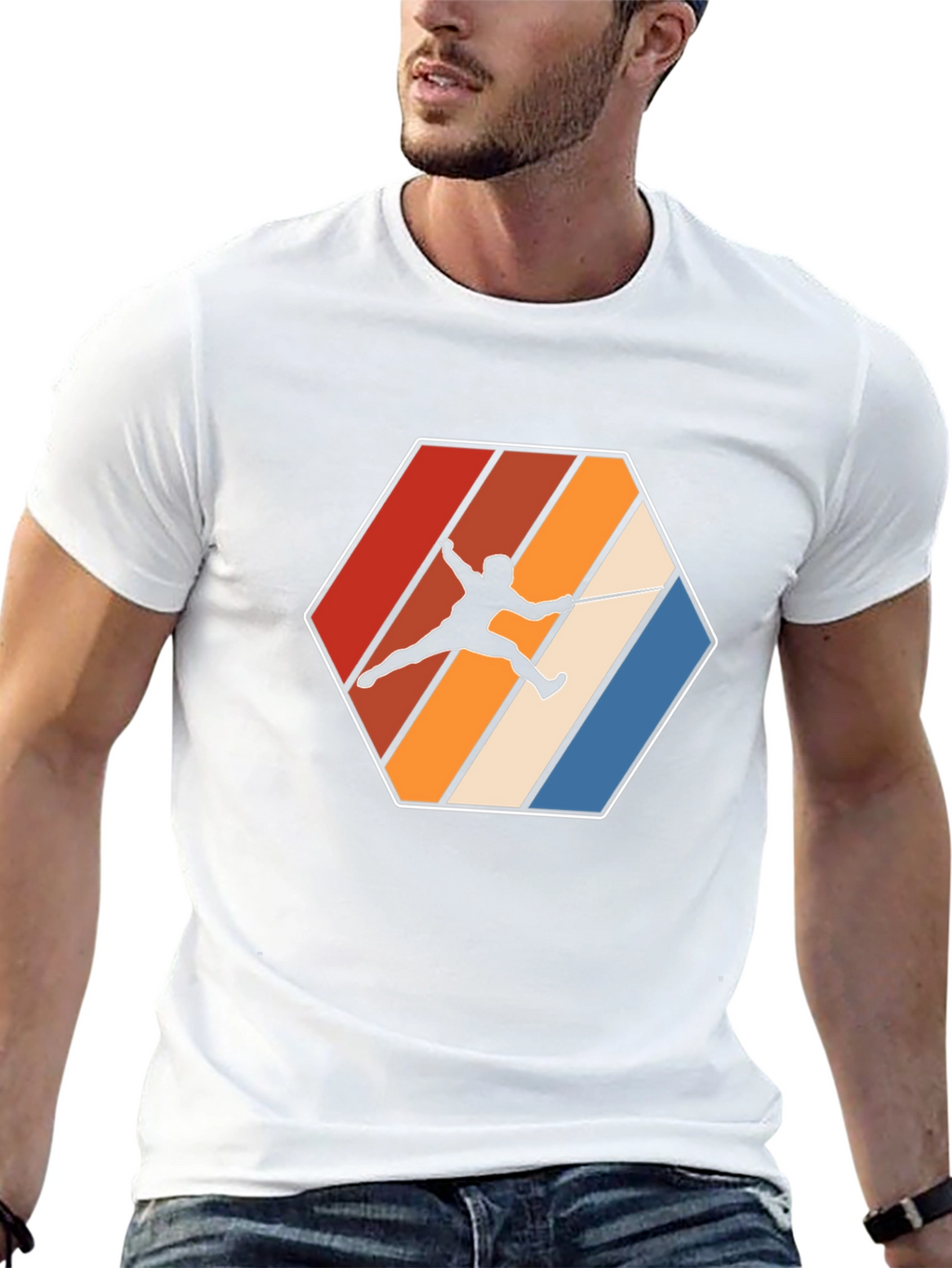 Fencing Retro Graphic T-Shirt