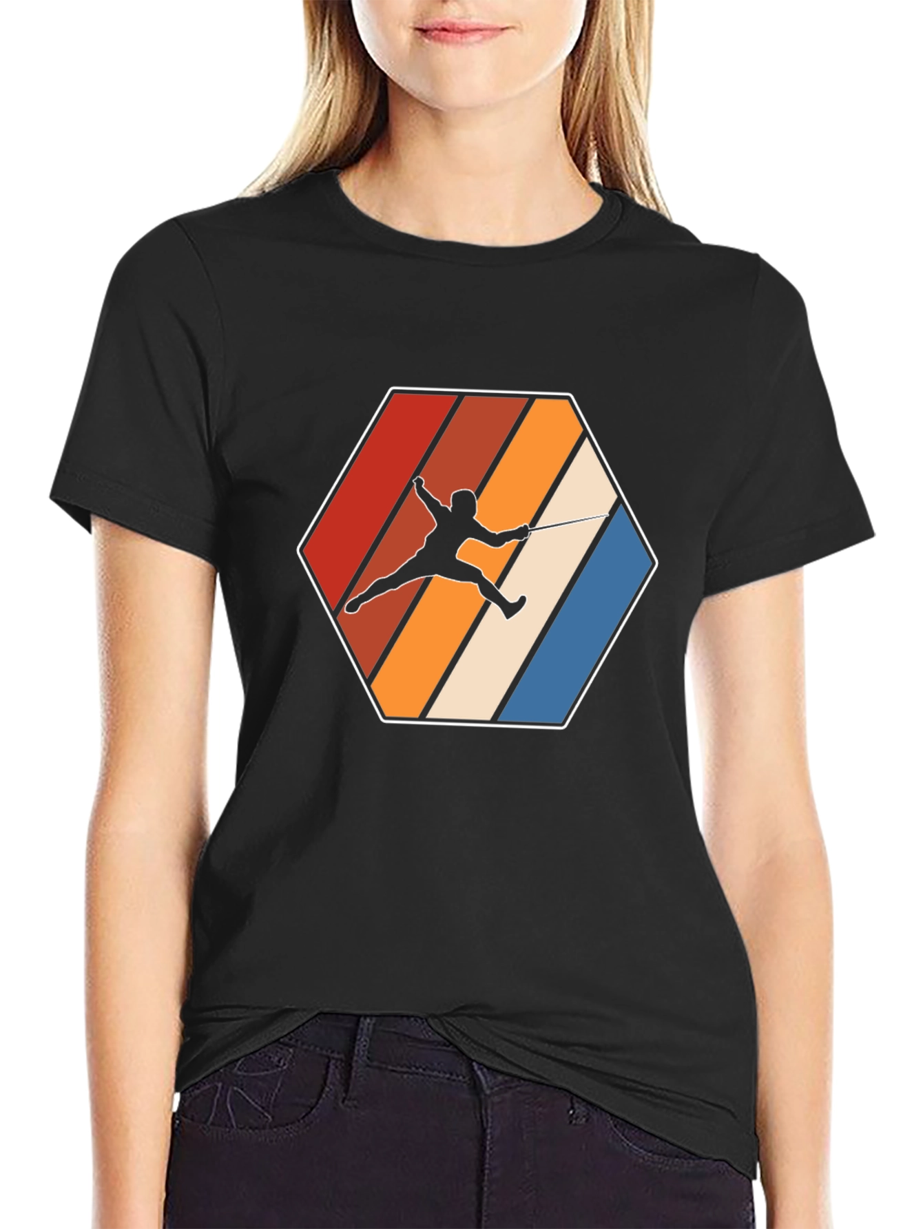 Fencing Retro Graphic T-Shirt