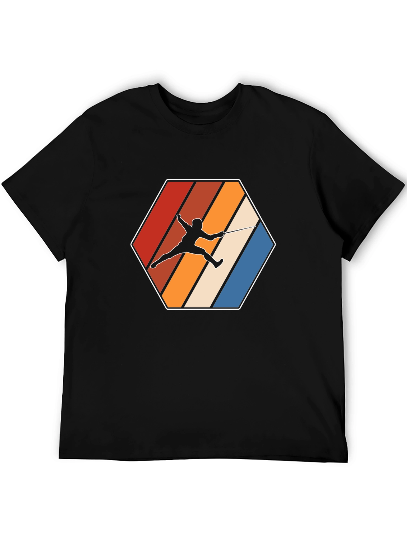 Fencing Retro Graphic T-Shirt