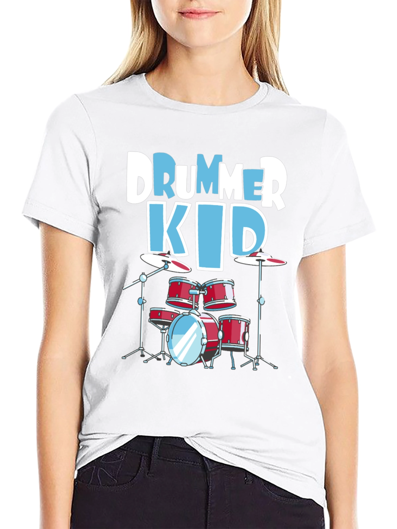 Drummer Kid Graphic Tee - Music Lover T-Shirt