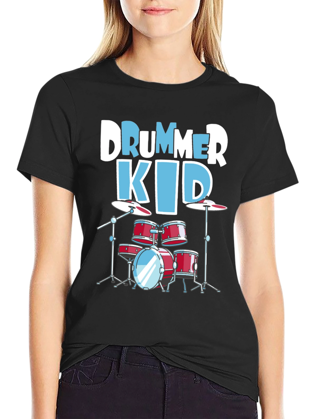 Drummer Kid Graphic Tee - Music Lover T-Shirt