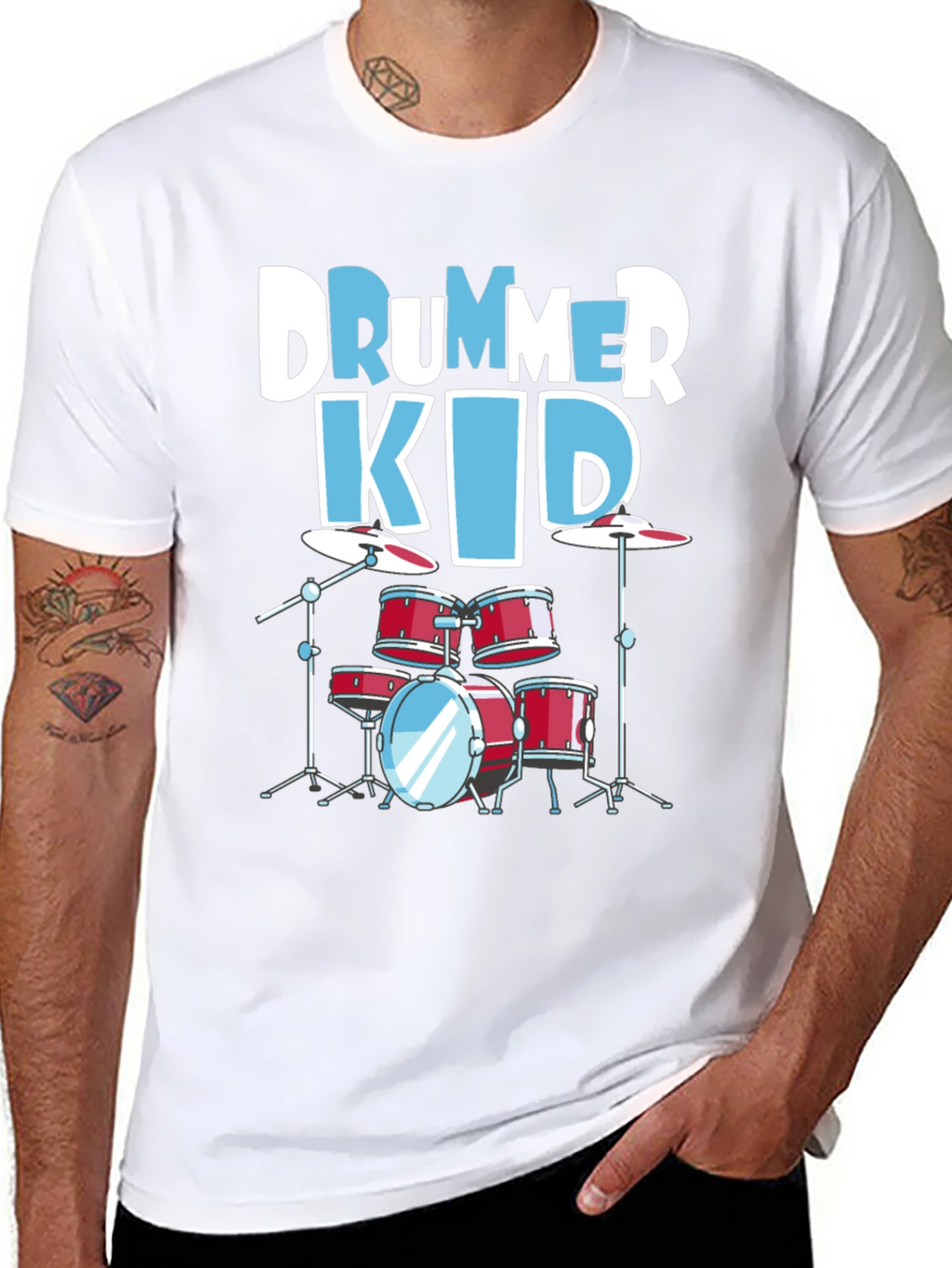 Drummer Kid Graphic Tee - Music Lover T-Shirt