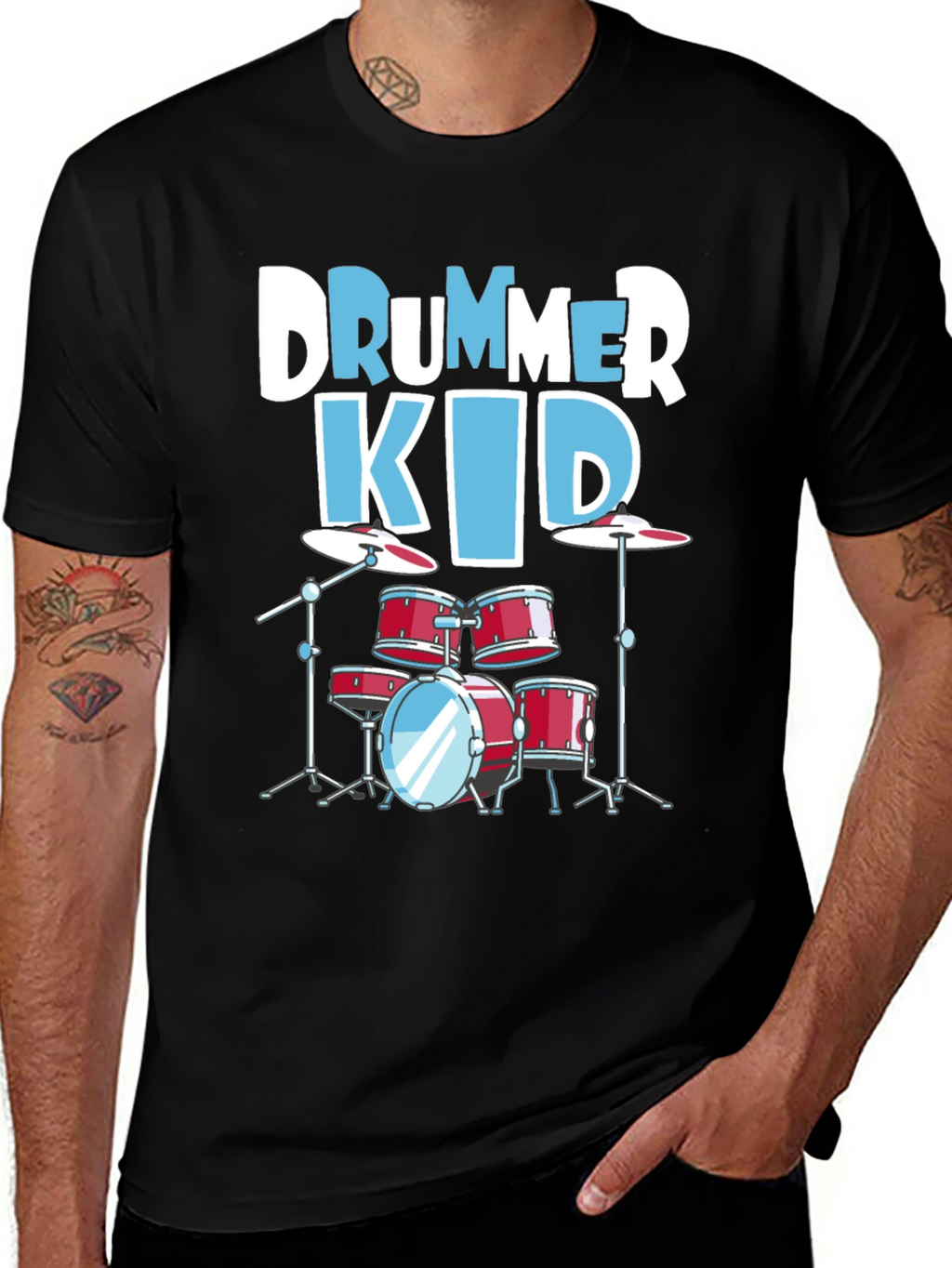 Drummer Kid Graphic Tee - Music Lover T-Shirt