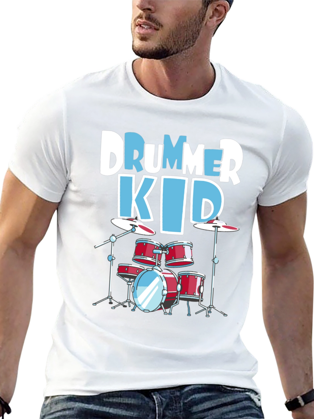 Drummer Kid Graphic Tee - Music Lover T-Shirt
