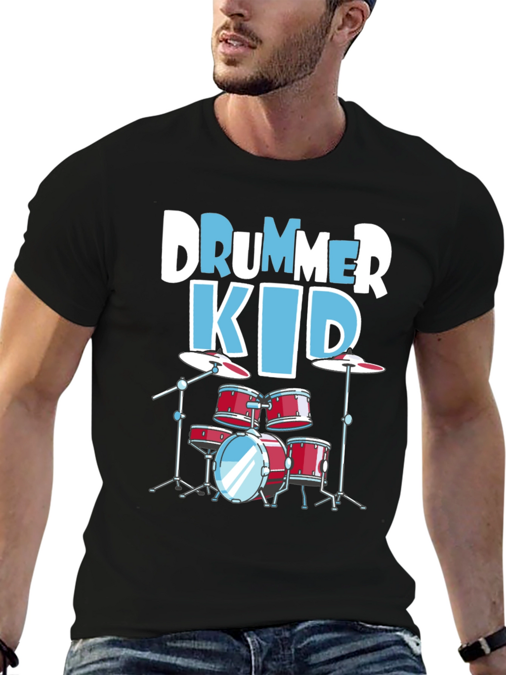 Drummer Kid Graphic Tee - Music Lover T-Shirt