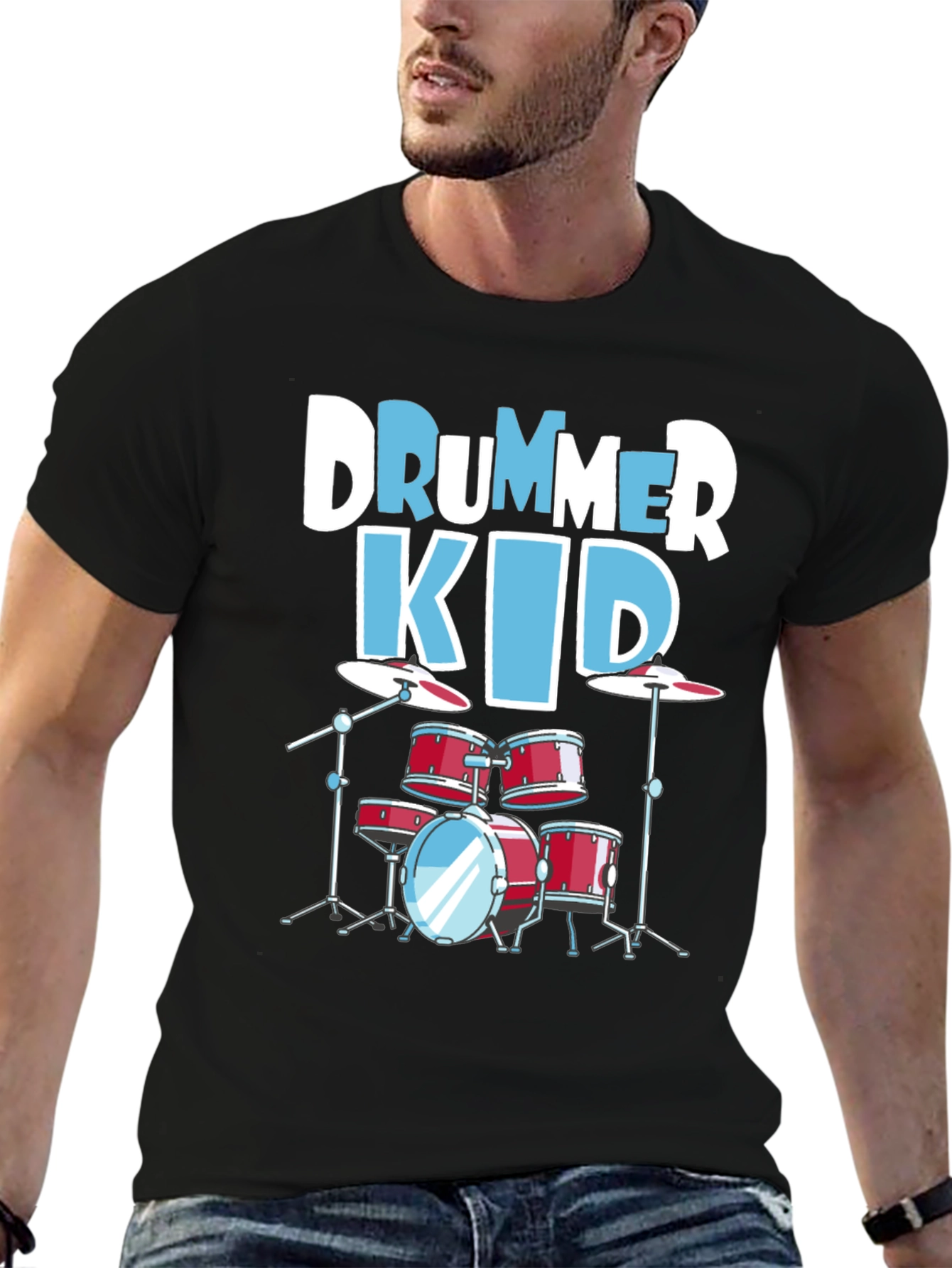 Drummer Kid Graphic Tee - Music Lover T-Shirt