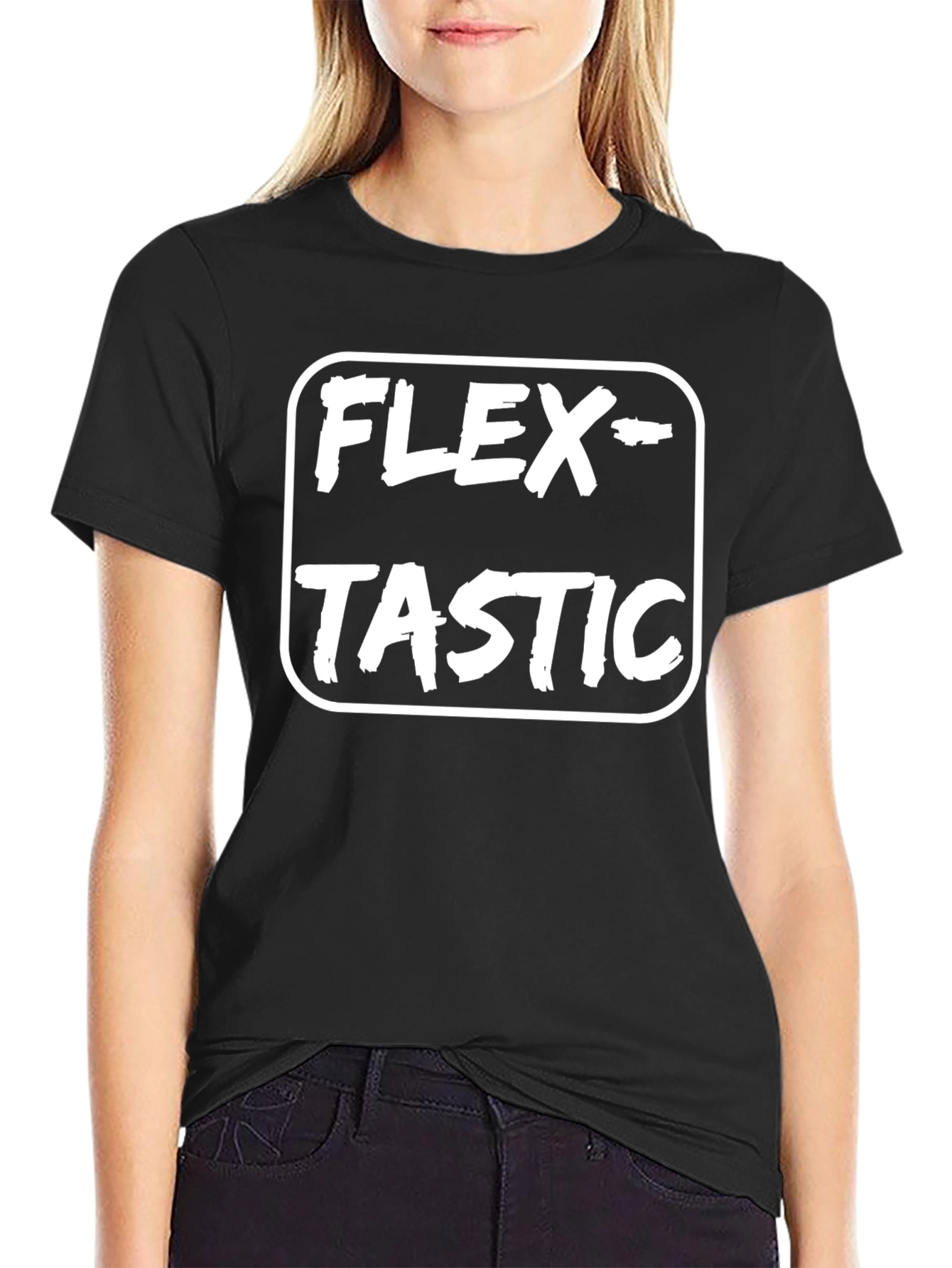 Flex-Tastic Black T-Shirt - Fitness Apparel