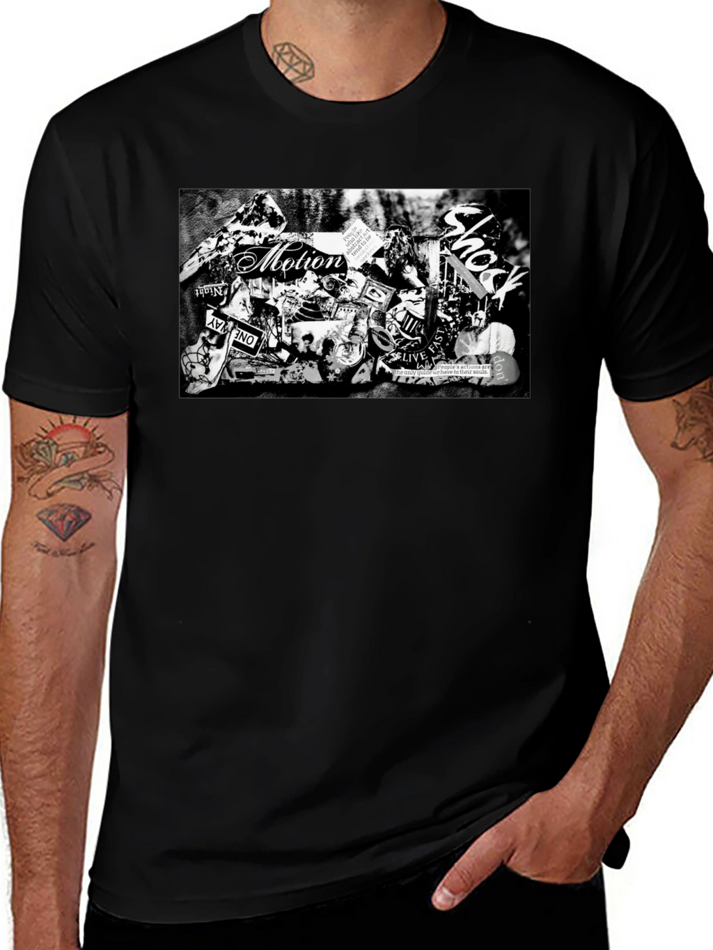 Motion Shock Black Graphic T-Shirt